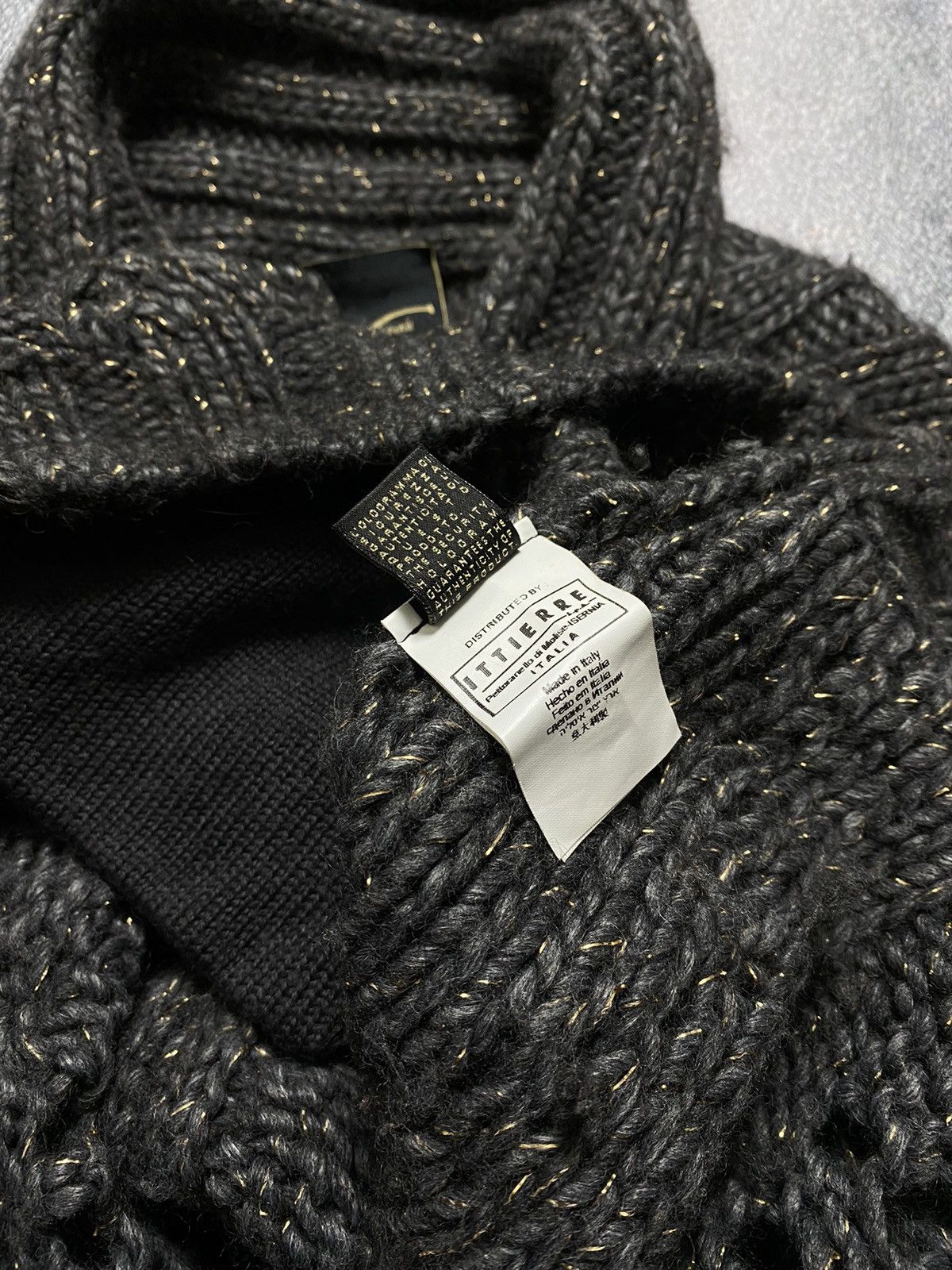 Just Cavalli Just Cavalli Chunky Knit With Open Mesh Gold Thread Sweater Size M / US 6-8 / IT 42-44 - 16 Thumbnail