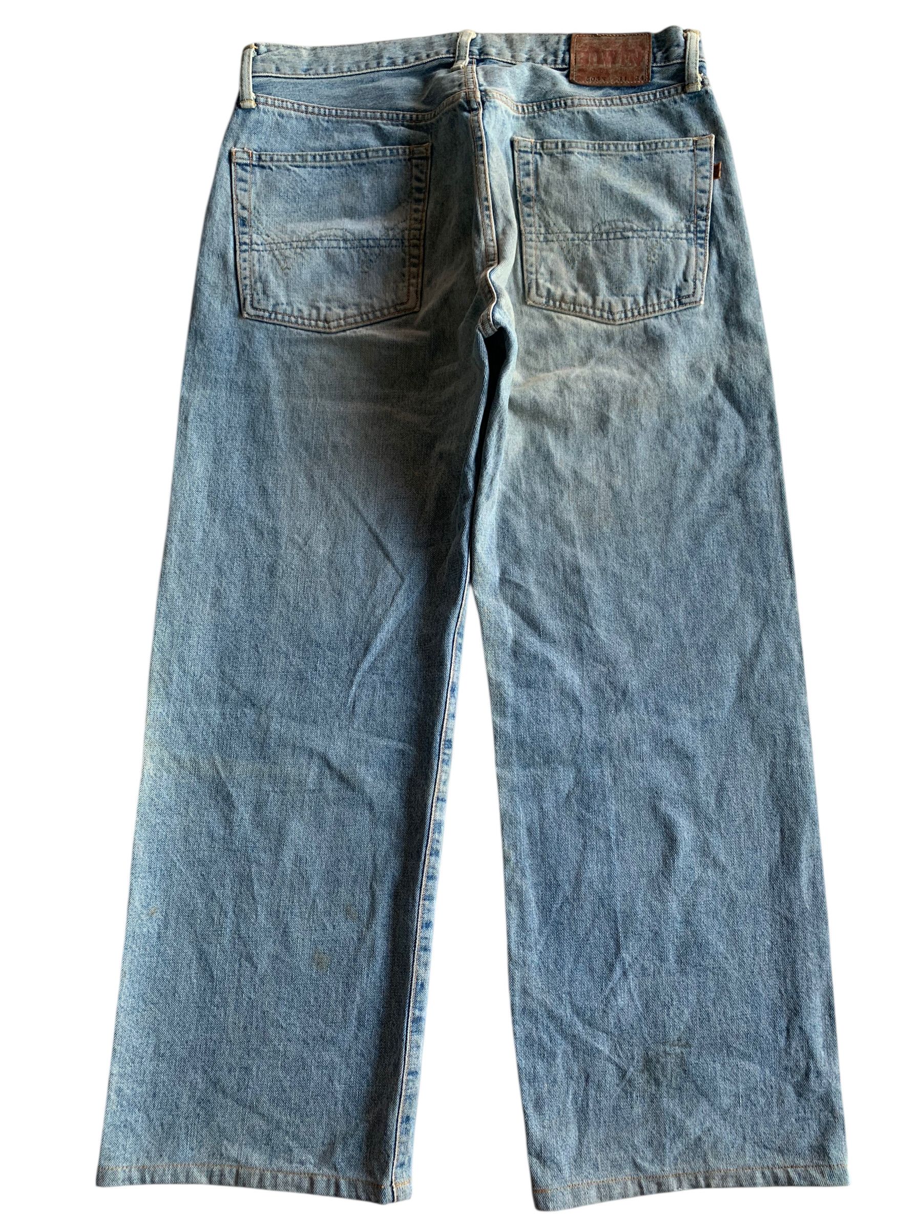 Kapital VINTAGE EDWIN 505X SELVEDGE BAGGY FADED DISTRESSED DENIM Size US 33 - 2 Thumbnail