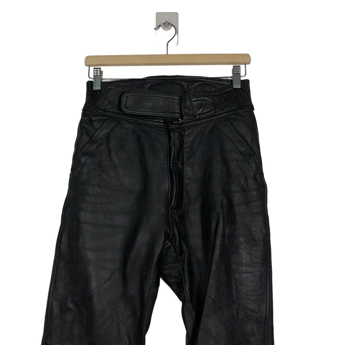 Genuine Leather 🔥90’s Vtg Biker Motor Cross Leather Pants Corin Motors Japan Size US 26 / EU 42 - 3 Thumbnail