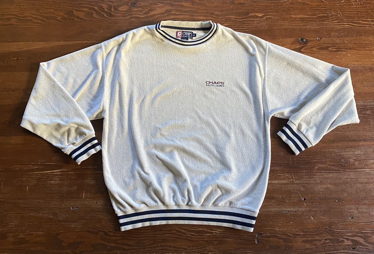 Chaps Ralph Lauren × Vintage Vintage 90’s Chaps Inside Out Style Crewneck Sweatshirt Size US M / EU 48-50 / 2 - 2 Thumbnail