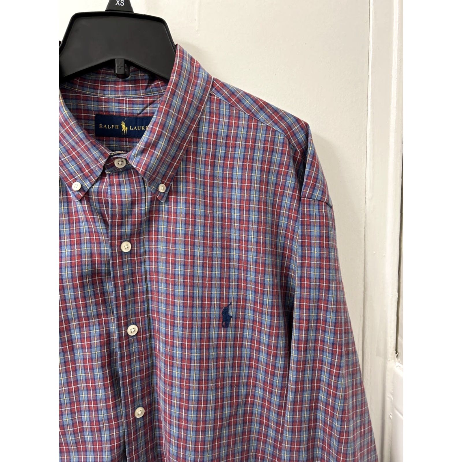 Ralph Lauren Ralph Lauren Shirt Mens XL Blue Red Oxford Plaid Button-Down Pony Logo L/S Size US XL / EU 56 / 4 - 4 Thumbnail