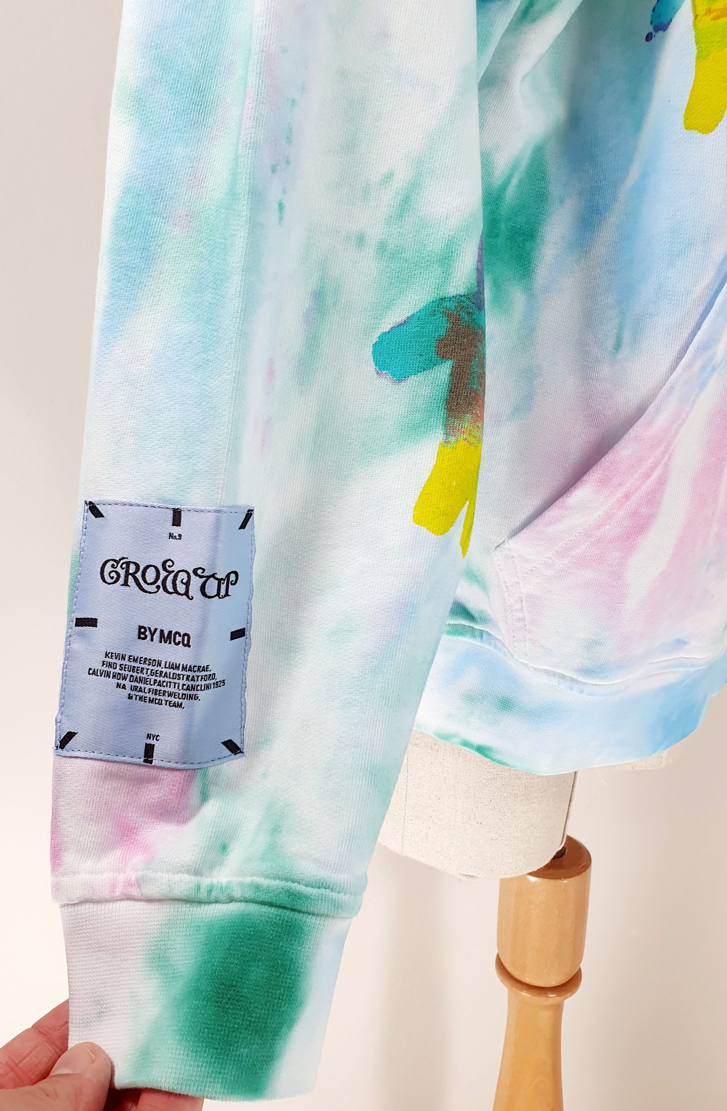 Alexander McQueen × MCQ Blue Tie-Dye Earth Up Hoodie Size XS / US 0-2 / IT 36-38 - 3 Thumbnail