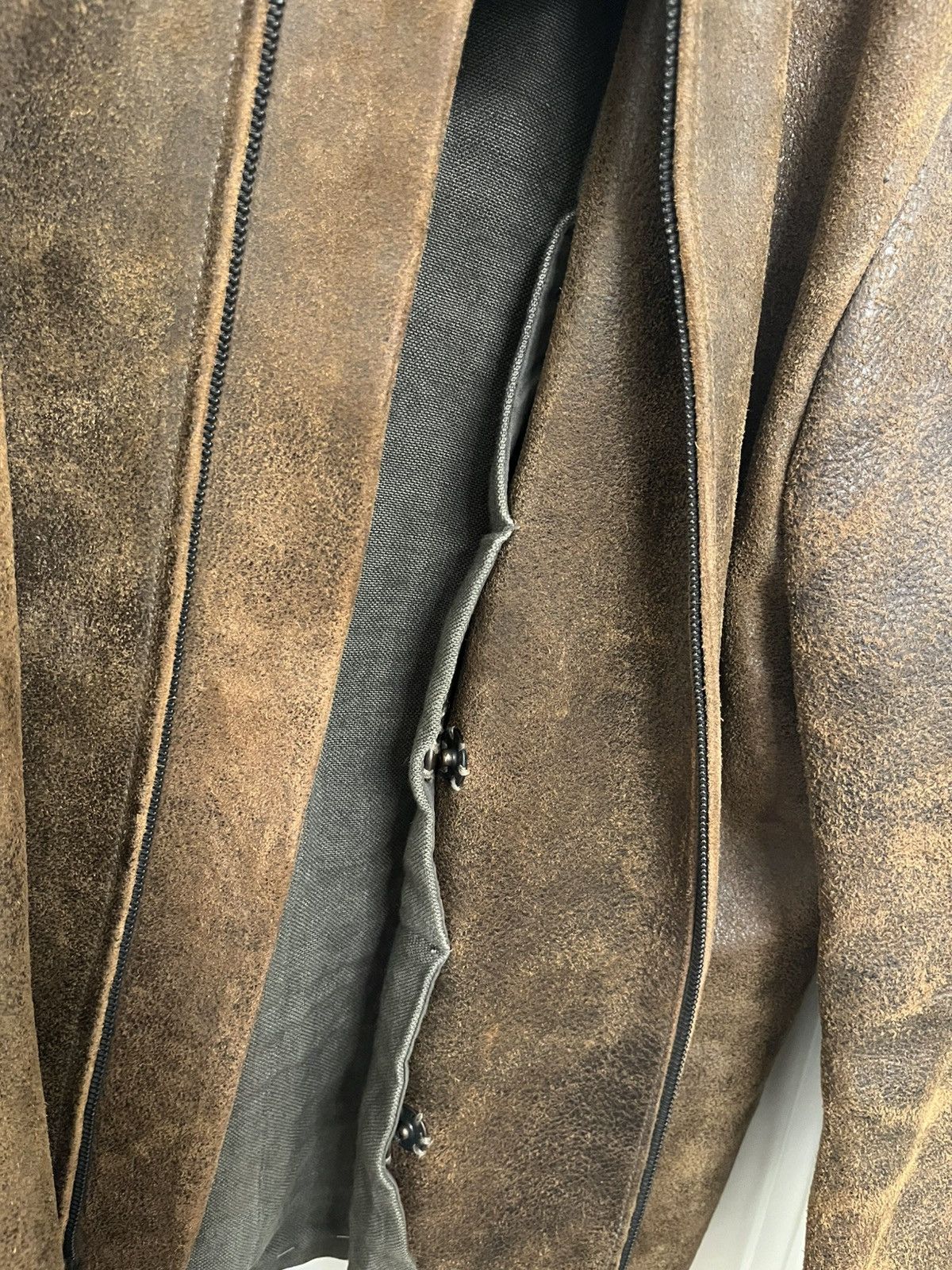 Carpe Diem Destroyed Horse Leather Jacket Size US L / EU 52-54 / 3 - 8 Thumbnail