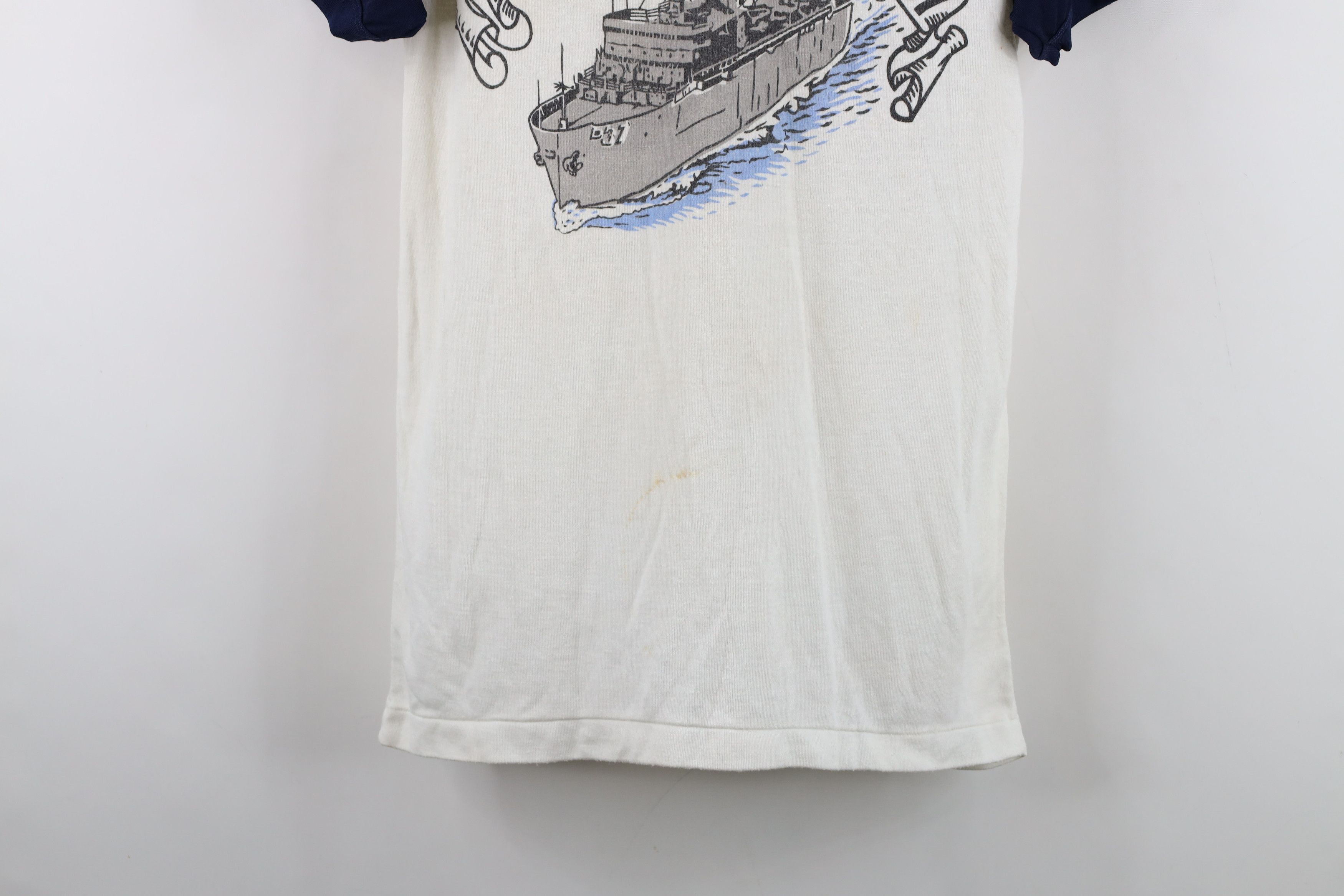Vintage Vintage 70s Gompers AD-37 Raglan Ringer T-Shirt White USA Size US M / EU 48-50 / 2 - 3 Thumbnail