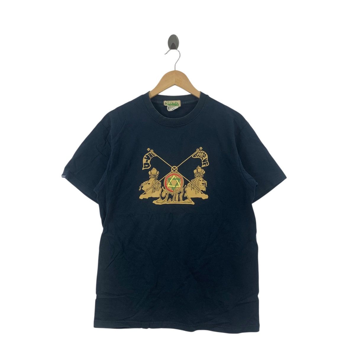 Vintage Vintage RASTA OVAL BOOZE UP Natural Rinnim Tee Shirt Top Size US L / EU 52-54 / 3 - 1 Thumbnail