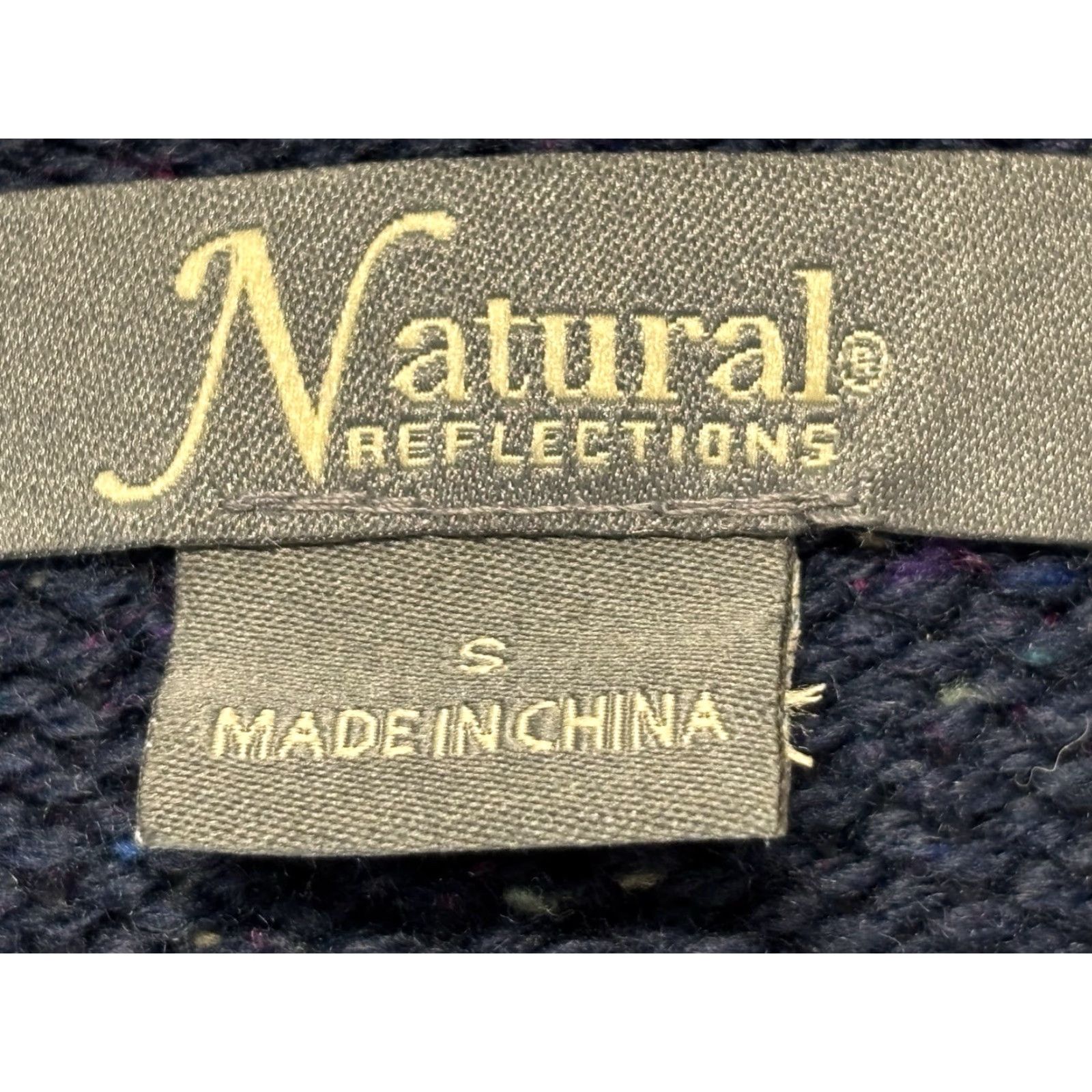 Vintage Natural Reflection Sweater Women’s Small Navy Knit Fair Isle Pullover Size S / US 4 / IT 40 - 6 Thumbnail