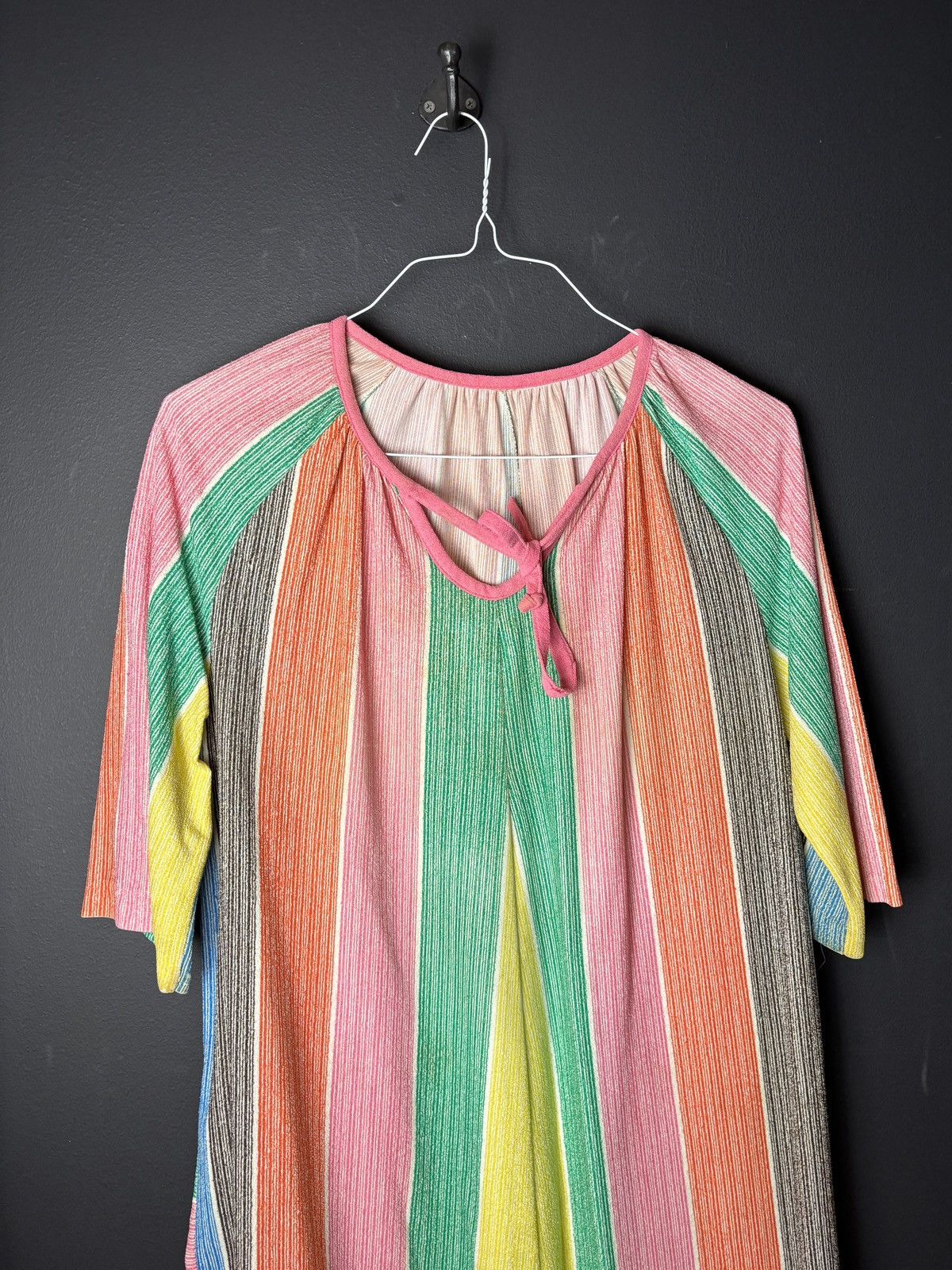 Vintage 1970s Beach Dress Vintage Sun Dress Frock Mod MCM Terry 70s Size ONE SIZE - 4 Thumbnail