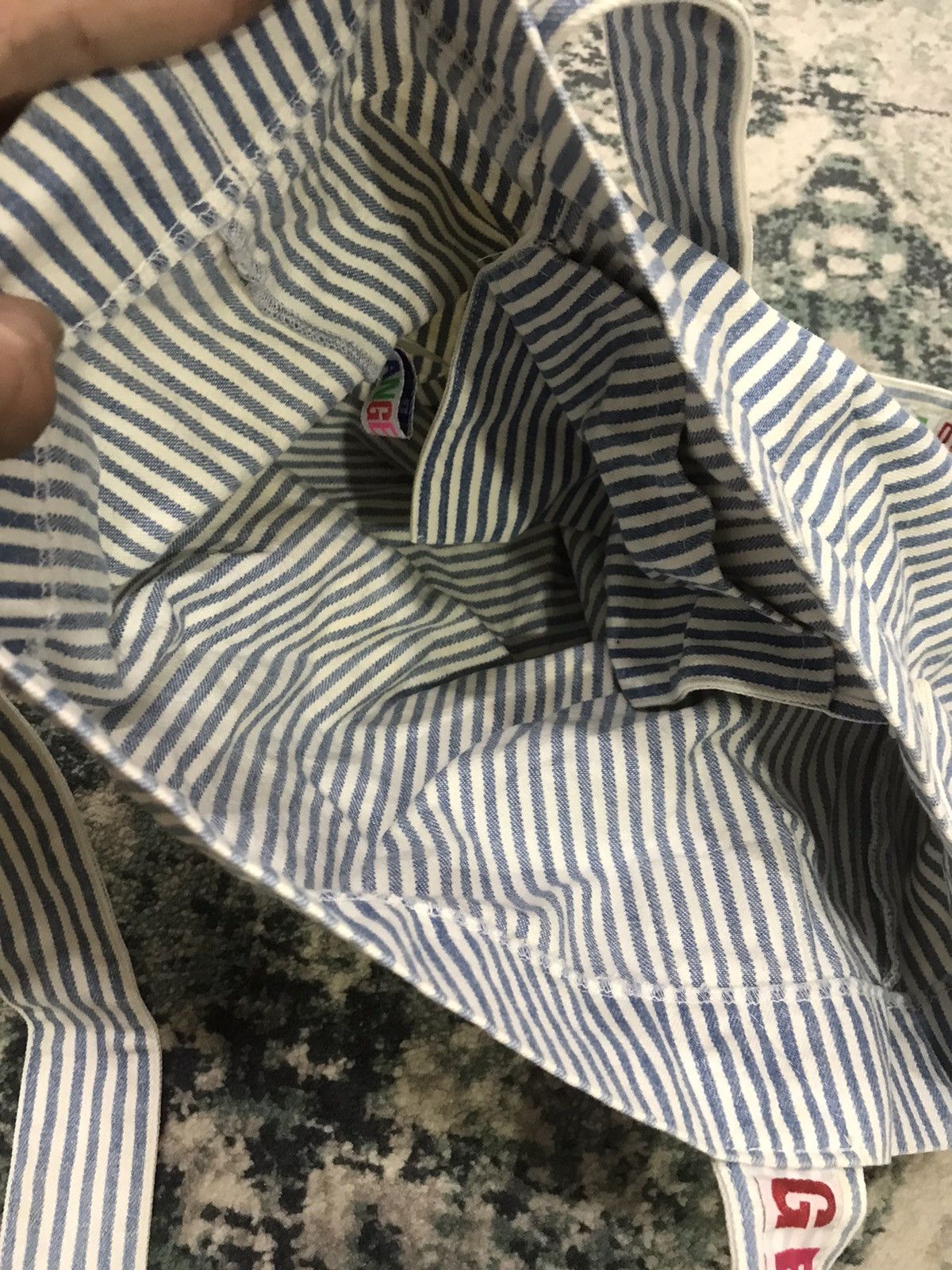 Hysteric Glamour 90s/Y2k Hickory Stripes Angel Blue Tote Bag Size ONE SIZE - 12 Thumbnail