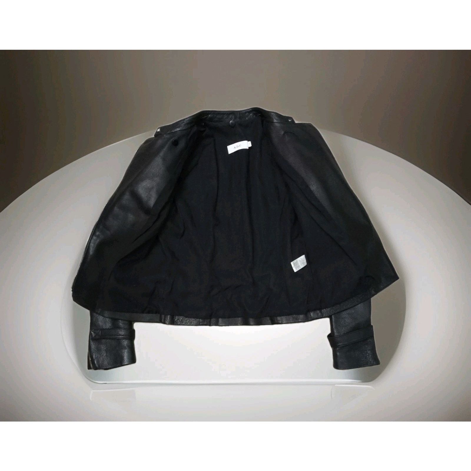 A.L.C. A . L. C. Black Leather Biker Jacket Size 2 Size XS / US 0-2 / IT 36-38 - 5 Thumbnail