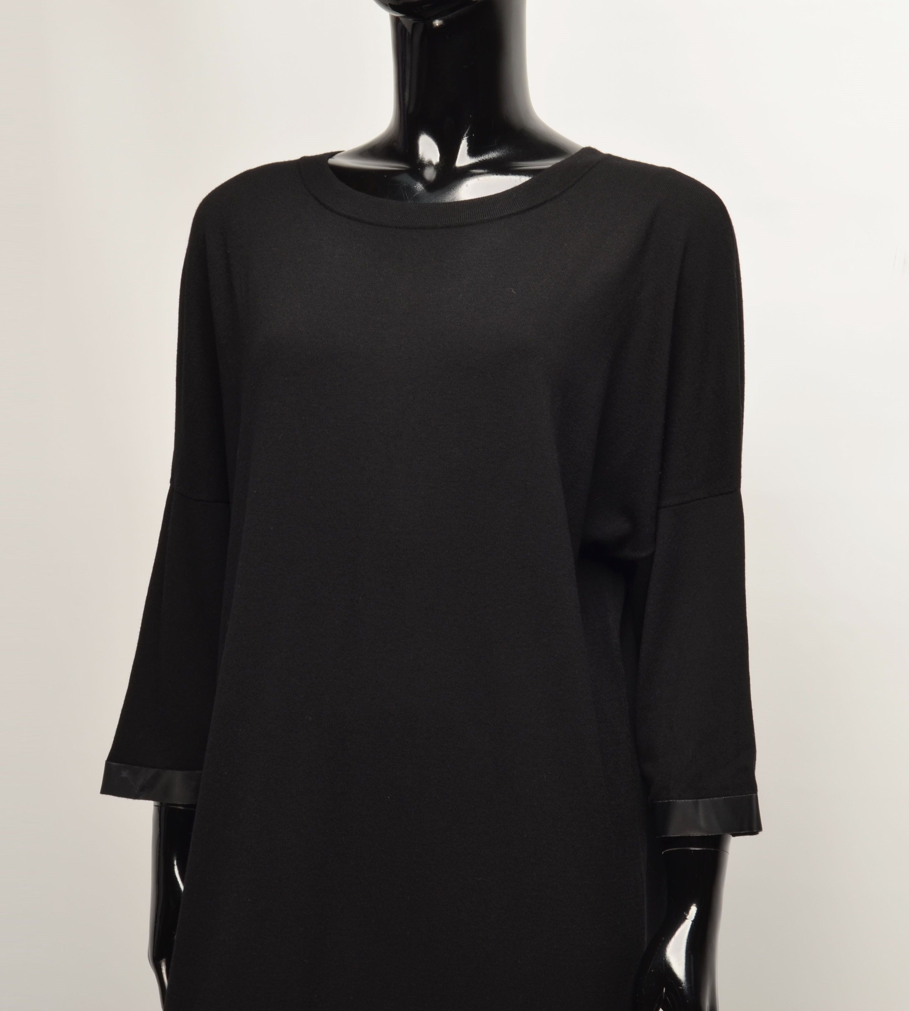 Max Mara × Weekend Max Mara Weekend Max Mara Oversized Black 3/4 Sleeve Dress Size S / US 4 / IT 40 - 2 Thumbnail