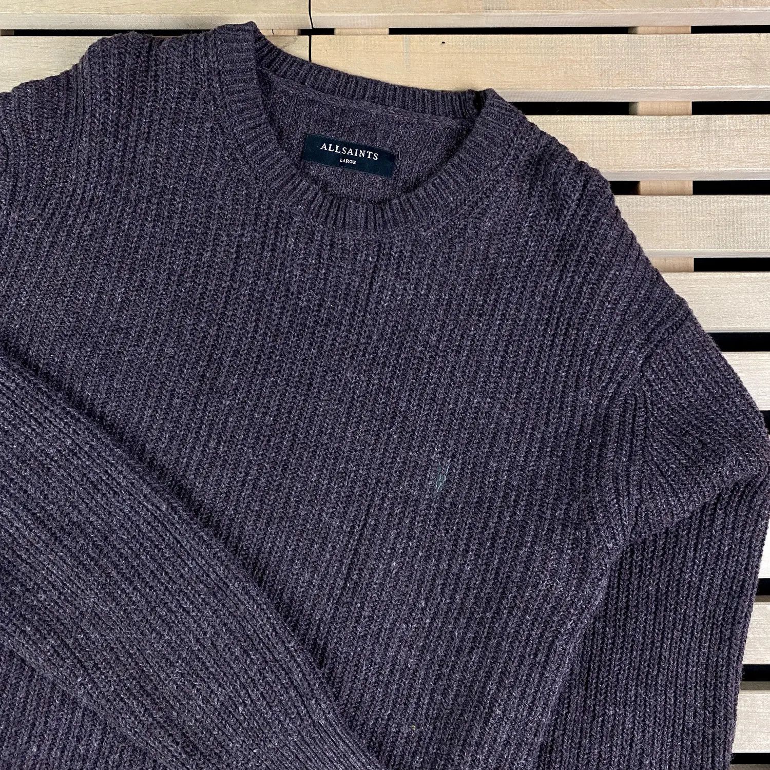 Allsaints Mens Wool Sweater Allsaints Lymore Crew Size L Size US L / EU 52-54 / 3 - 2 Thumbnail