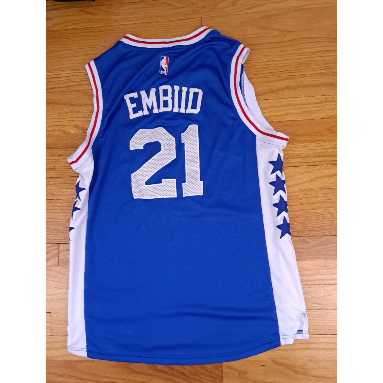 Adidas **Adidas XL Blue Pullover Sweatshirt Philadelphia 76ers Joel Embiid** User: Adidas XL Blue Pullover Sweatshirt Philadelphia 76ers Joel Embiid Size US XL / EU 56 / 4 - 4 Thumbnail