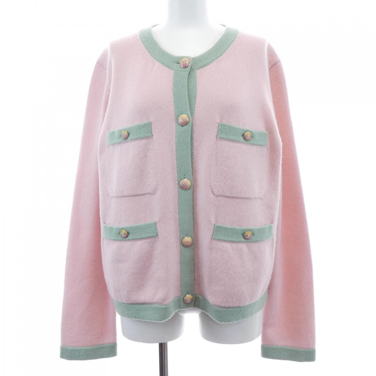 Chanel Chanel Chanel LOOK 29 Cashmere Cardigan Textile Tops P76463K10983 DUTY FREE for USA Size ONE SIZE - 1 Thumbnail