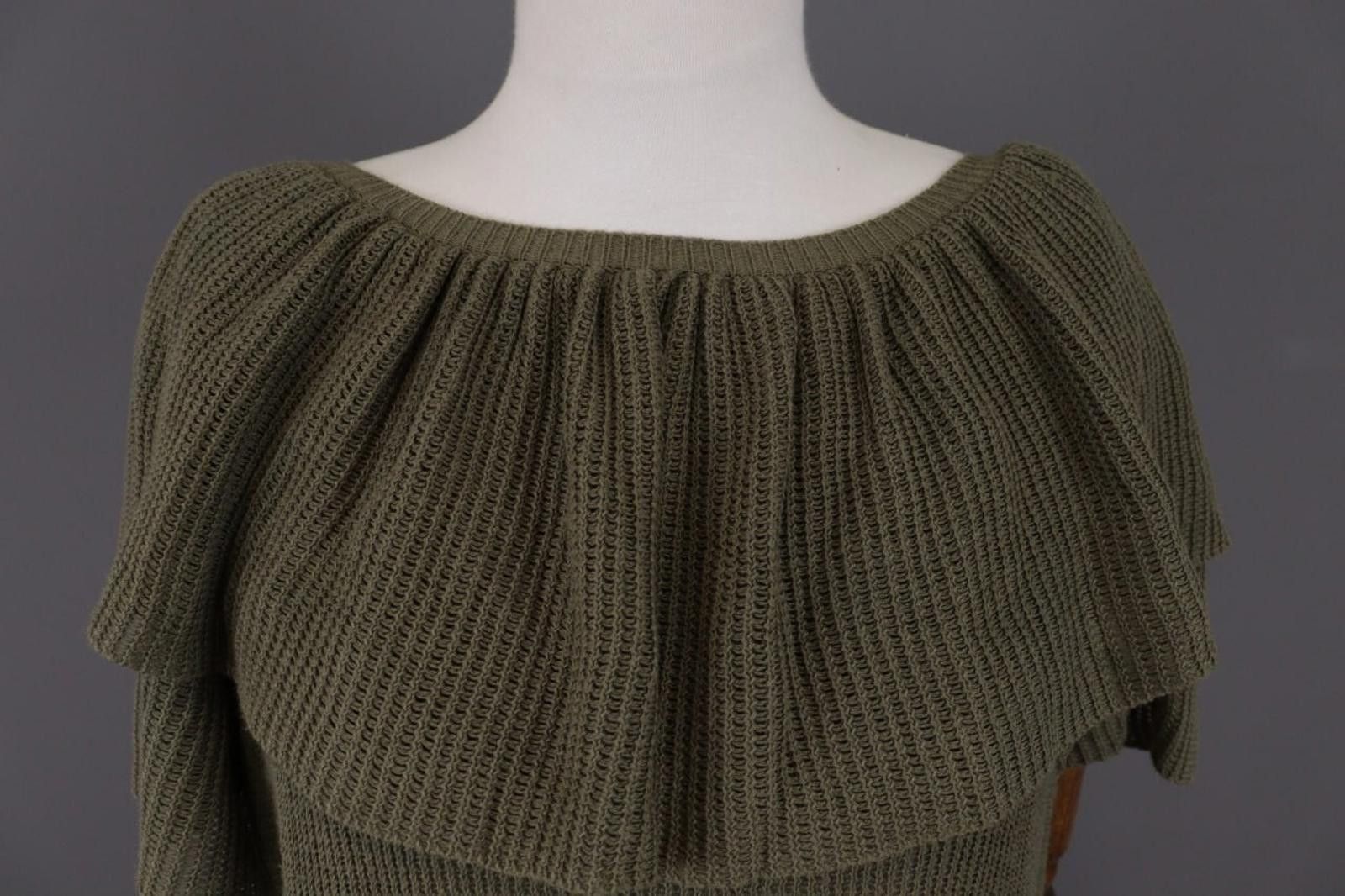 Kenzo Kenzo Paris Khaki Wafle Knit Relaxed Pullover Top Size M Size M / US 6-8 / IT 42-44 - 5 Thumbnail