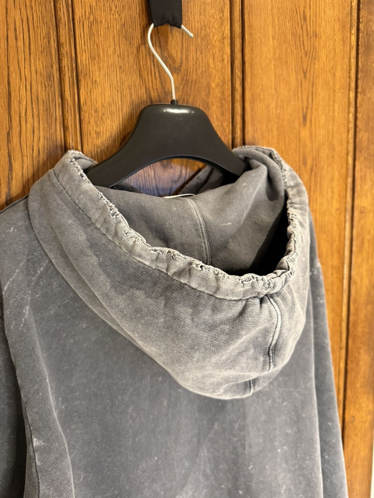 Saint Laurent Paris $890 Saint Laurent acid wash grey Rive Gauche logo hoodie M Size US M / EU 48-50 / 2 - 18 Thumbnail