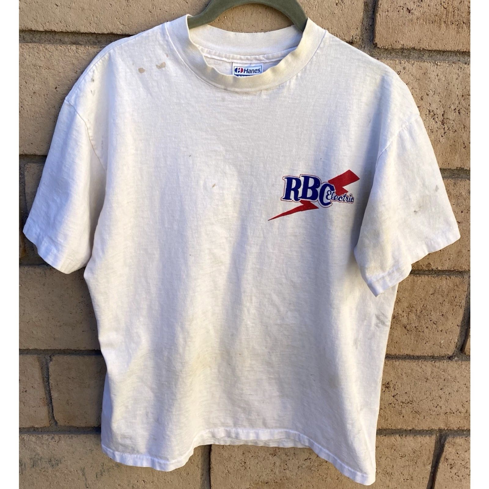 Hanes VINTAGE Hanes T-Shirt White Men L Graphic Print Blown Flatbottom Drag Boat 1980s Wasted Nights RBC Electric Size US L / EU 52-54 / 3 - 4 Thumbnail