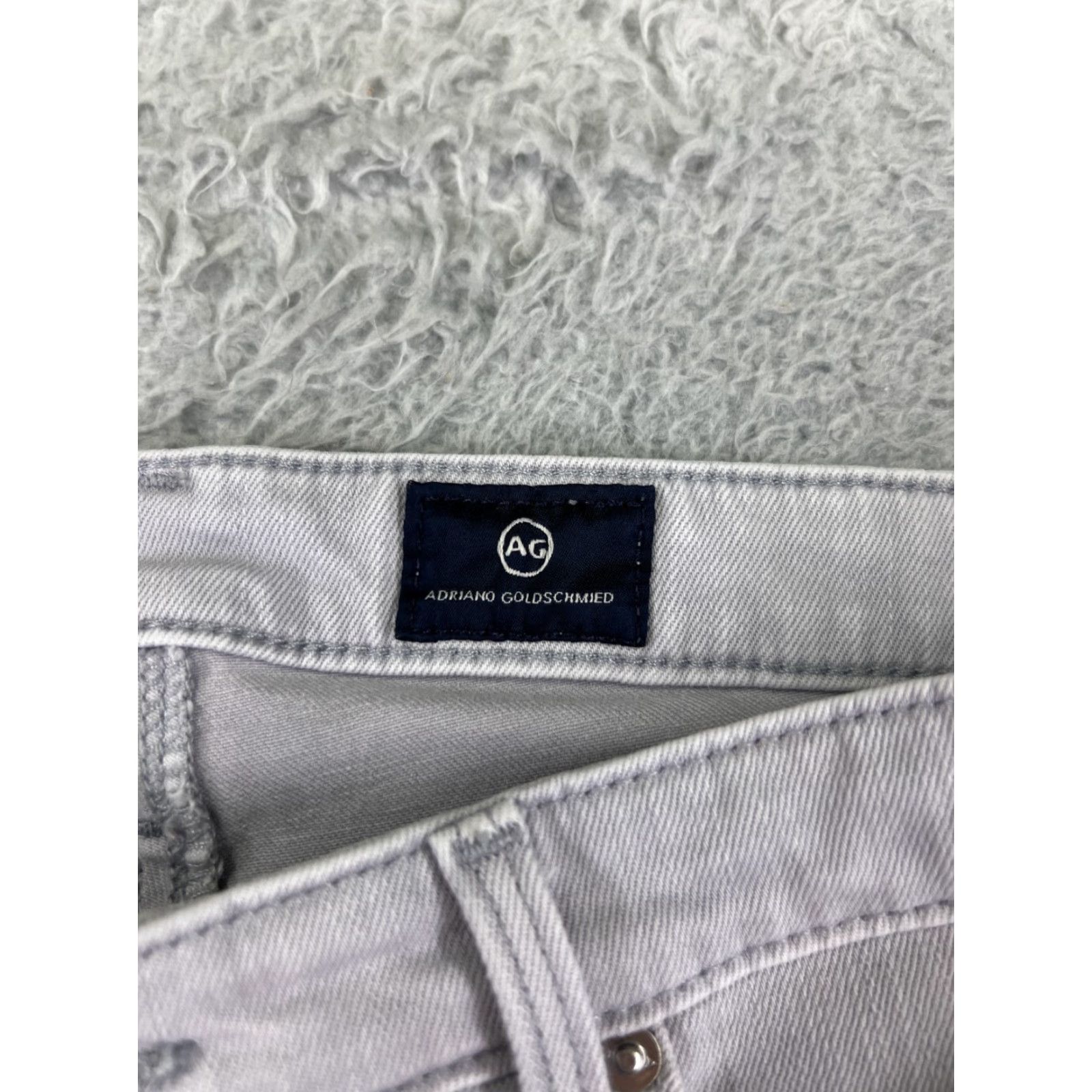 Denime AG Adriano Goldschmied Jeans Womens 28 Gray Denim Straight Slim 5-Pocket Low Rise Inseam 28 Inseam Cotton Size 28" / US 6 / IT 42 - 6 Thumbnail