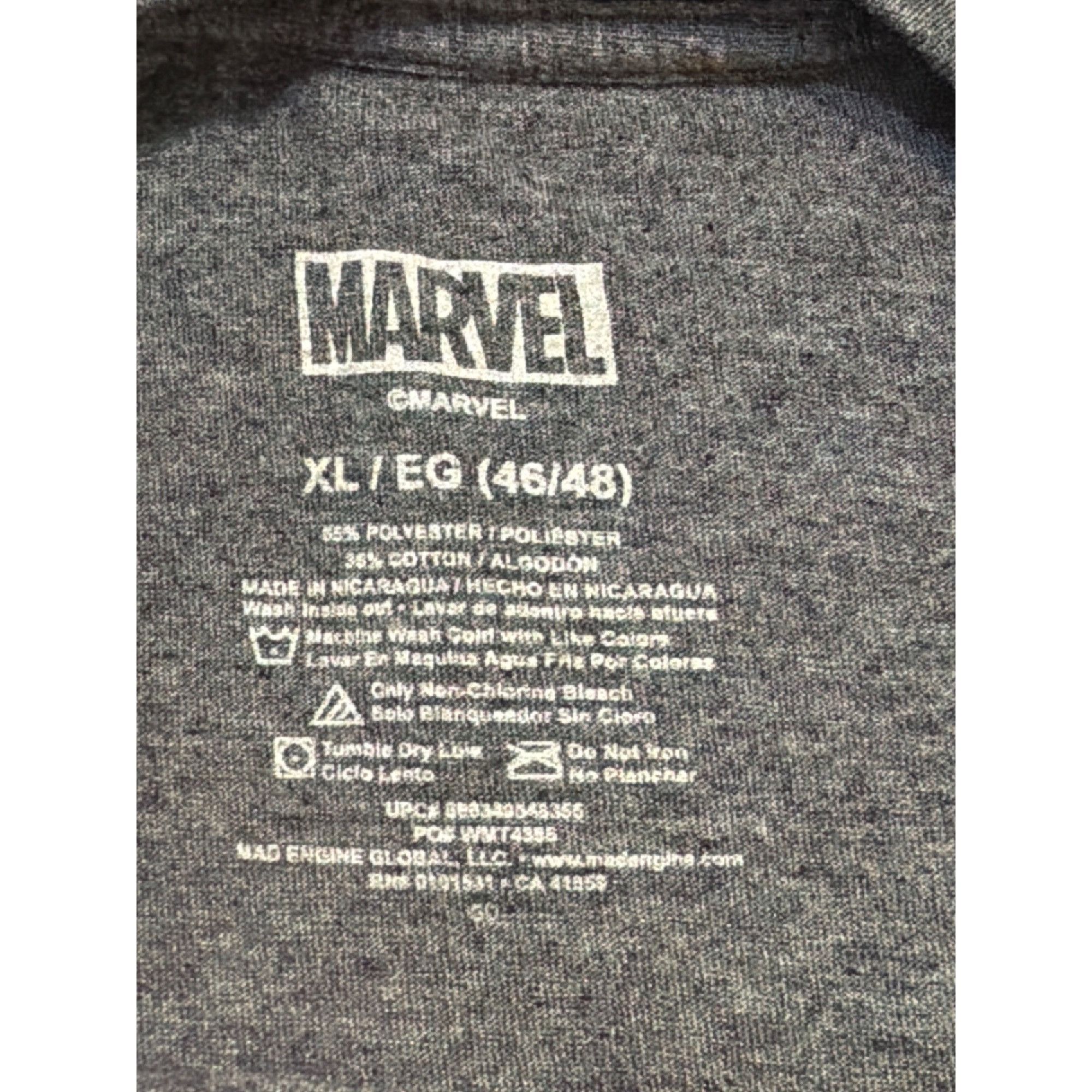 Marvel Comics Marvel Captain America Shield Front Graphic T Shirt Gray Com Size US XL / EU 56 / 4 - 4 Thumbnail