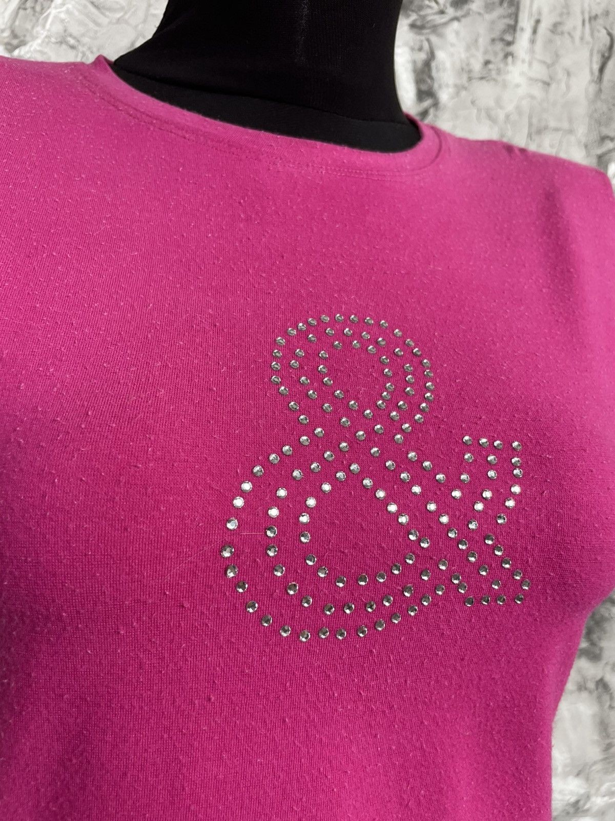 Dolce & Gabbana Dolce Gabbana Vintage Y2K Rhinestones Logo Cropped T-shirts Size M / US 6-8 / IT 42-44 - 4 Thumbnail
