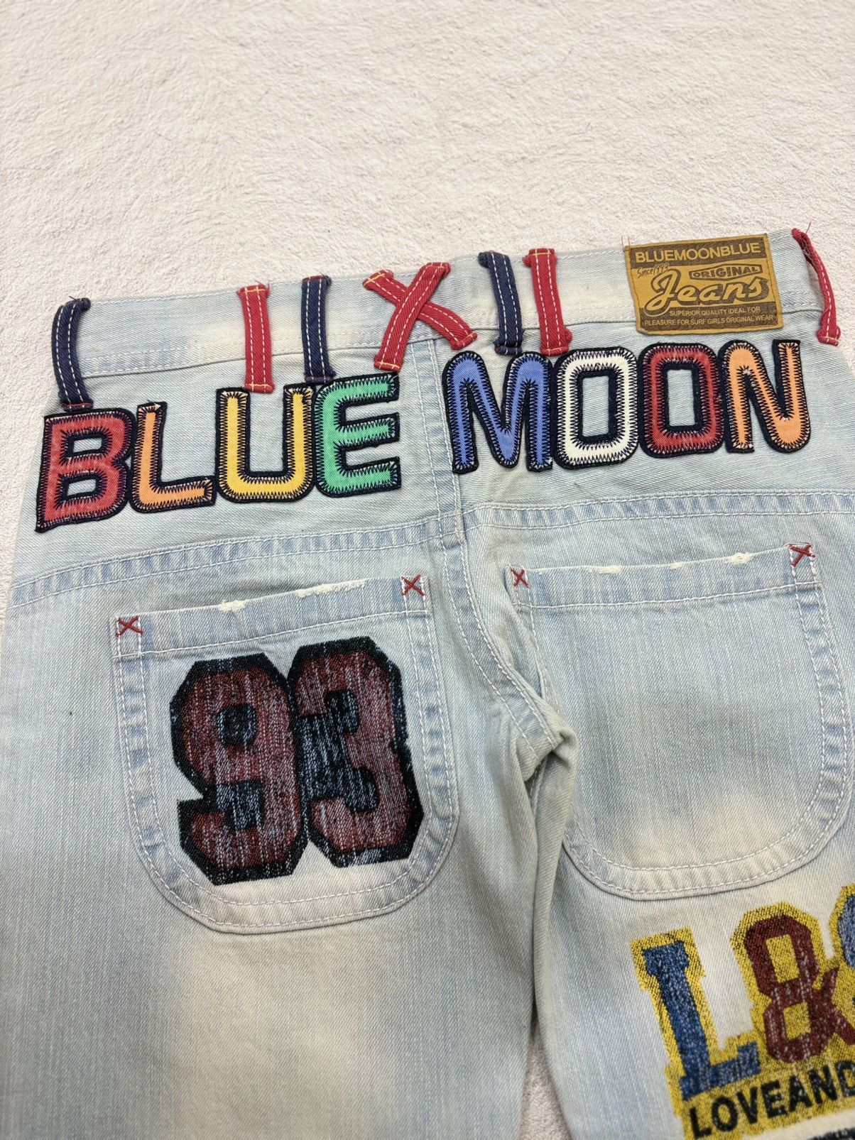Hysteric Glamour 2000s Blue moon japan bootcut poem denim y2k style Size US 31 - 7 Thumbnail