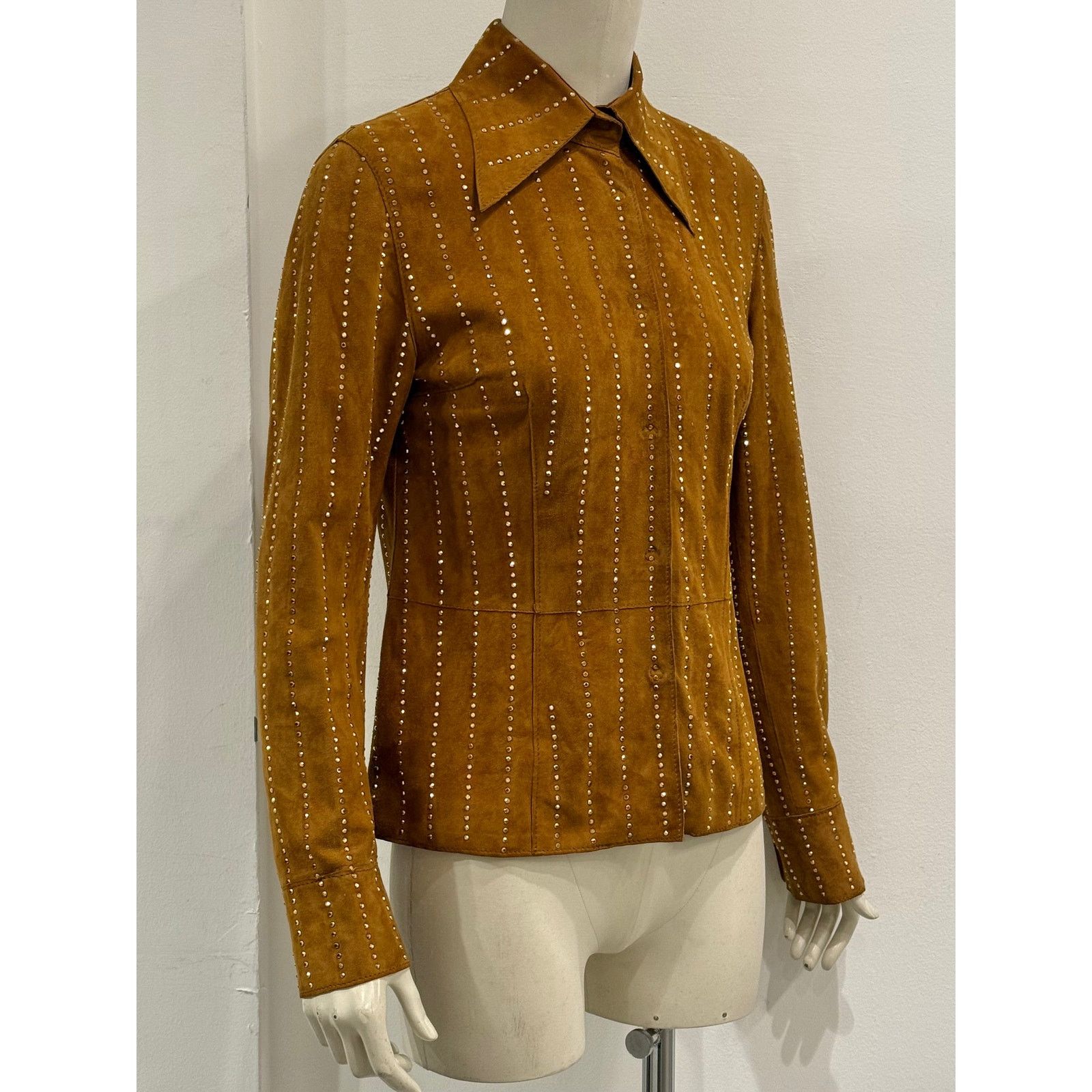 Dolce & Gabbana 2001 Dolce & Gabbana studded embellished suede jacket Size M / US 6-8 / IT 42-44 - 3 Thumbnail