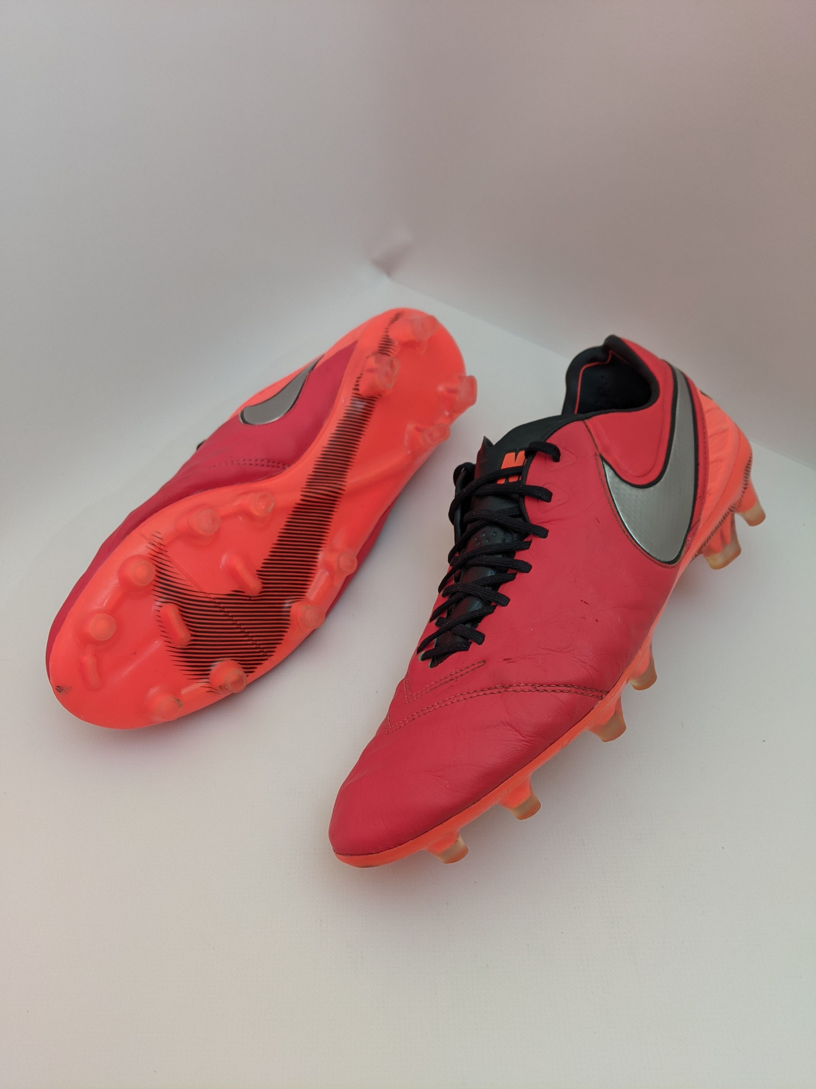 image of Nike Tiempo Legend 6 Elite Fg Soccer Football Cleats Boots in Red/Orange, Men's (Size 11)