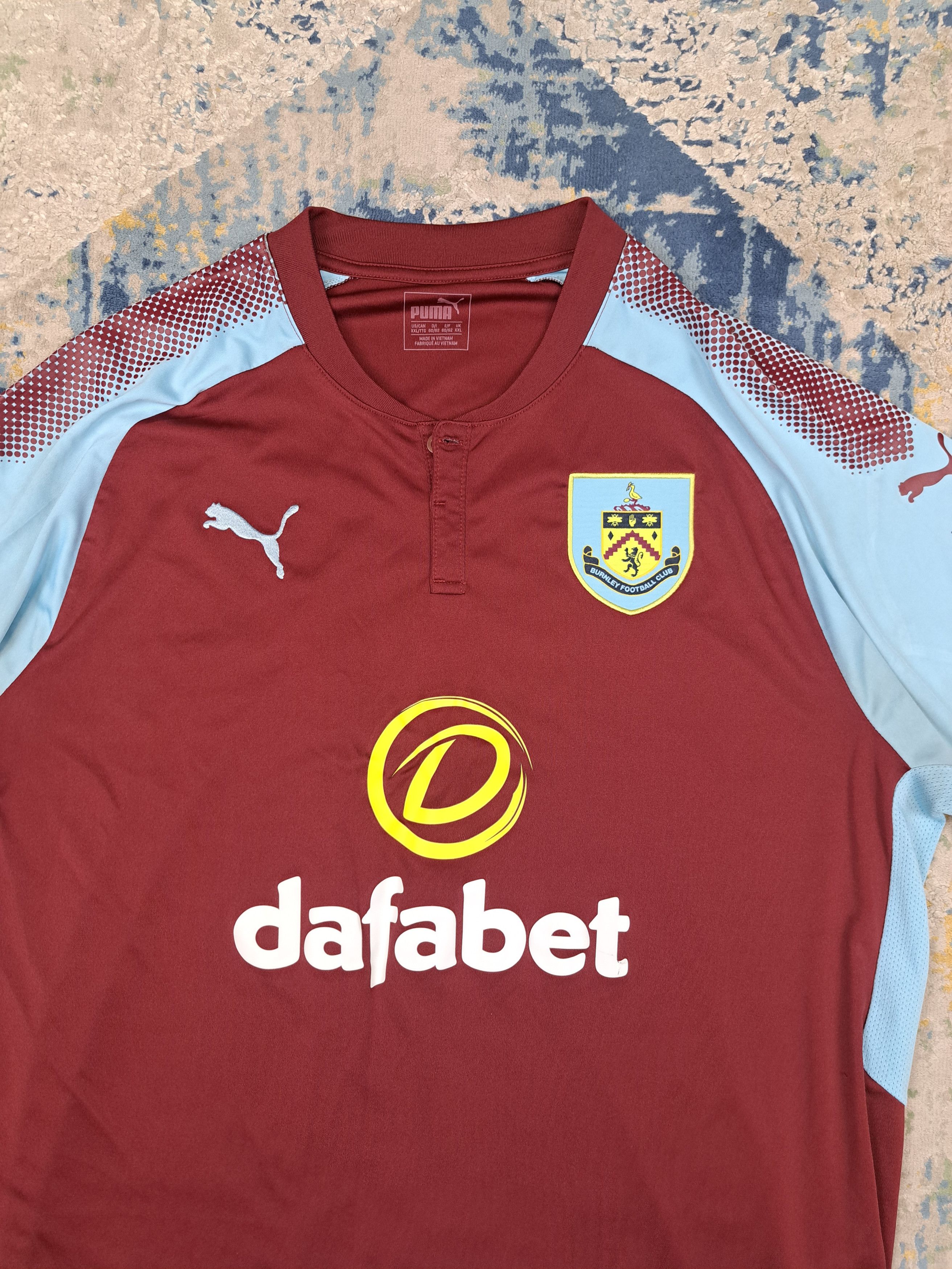 Puma Burnley 2018 Soccer Jersey Blokecore Premier League Patches Size US XXL / EU 58 / 5 - 2 Thumbnail