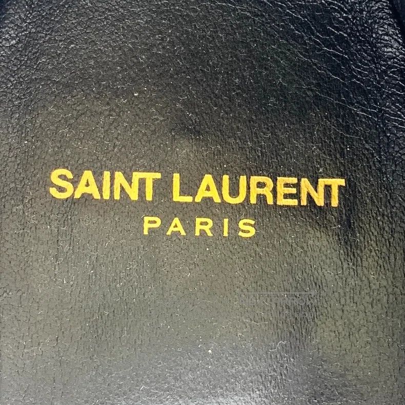 Saint Laurent Paris Saint Laurent Paris Black Logo Gold Mark Leather Casual Sl Size US 7 / EU 40 - 8 Thumbnail