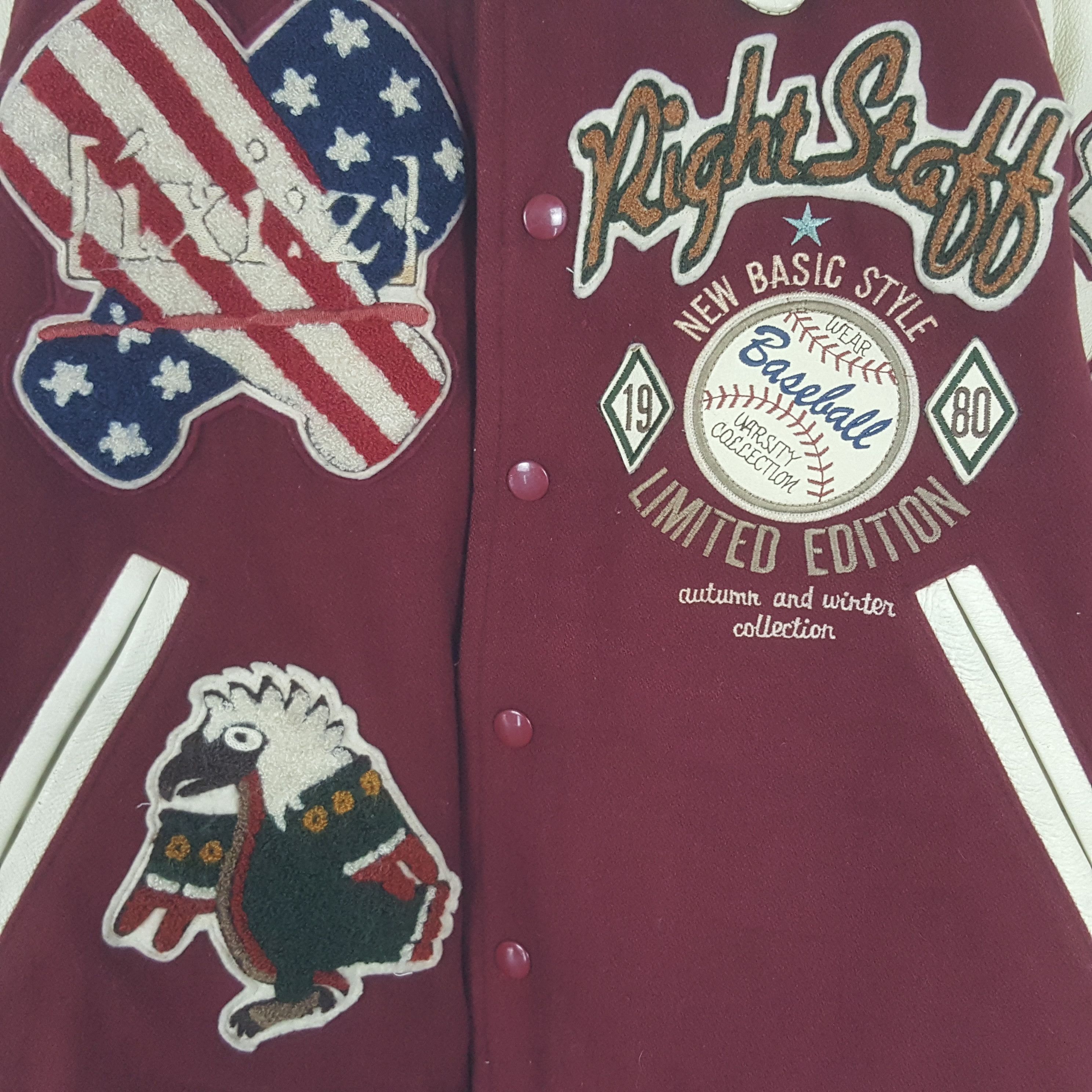 Vintage Vintage Right Staff Varsity Jacket Size US M / EU 48-50 / 2 - 2 Thumbnail