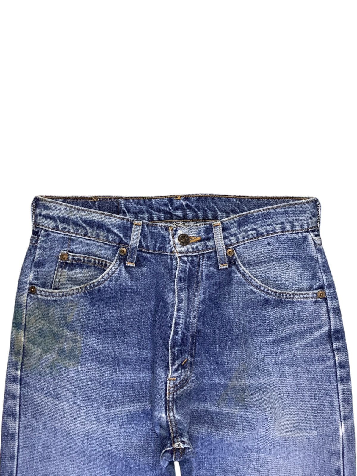 Levi's Vintage 80s Levis 605 Orange Tab Blue Wash Distressed Jeans Size US 30 / EU 46 - 4 Thumbnail
