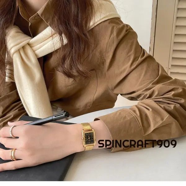 VIBE Square Retro Vintage Gold Watch Size ONE SIZE - 3 Thumbnail