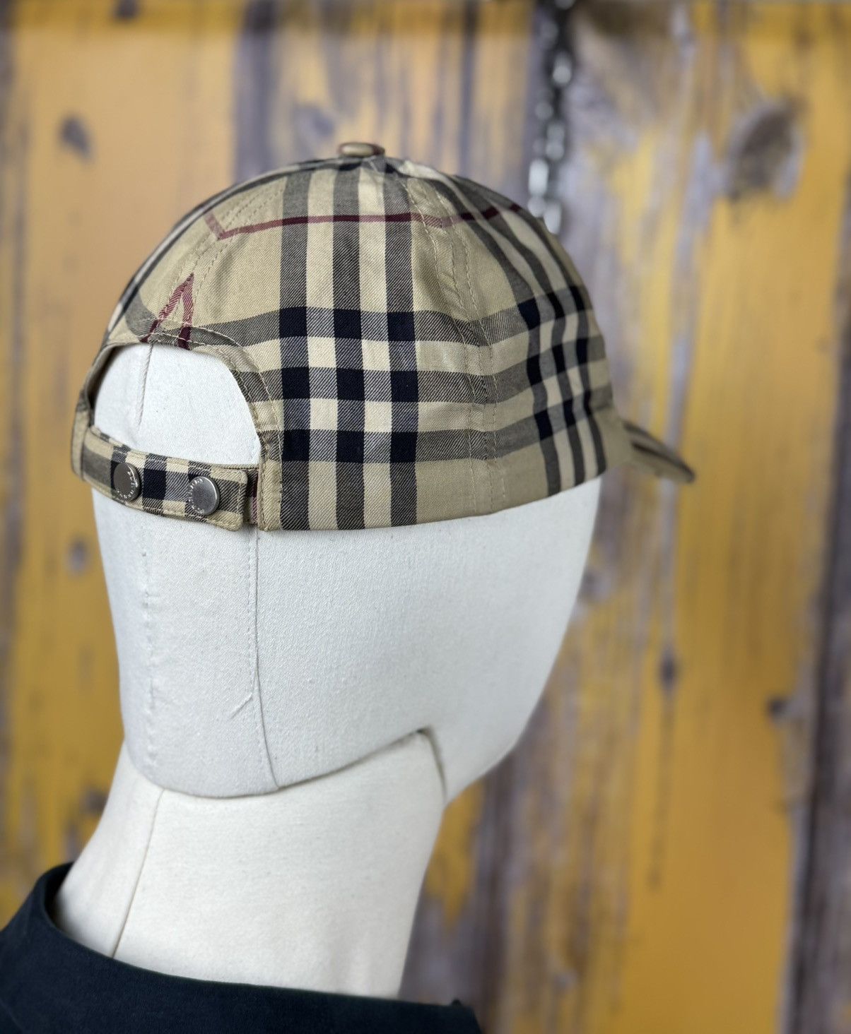 Burberry Burberry Classic Multi-Color Check Print Baseball Cap Hat Size ONE SIZE - 4 Thumbnail