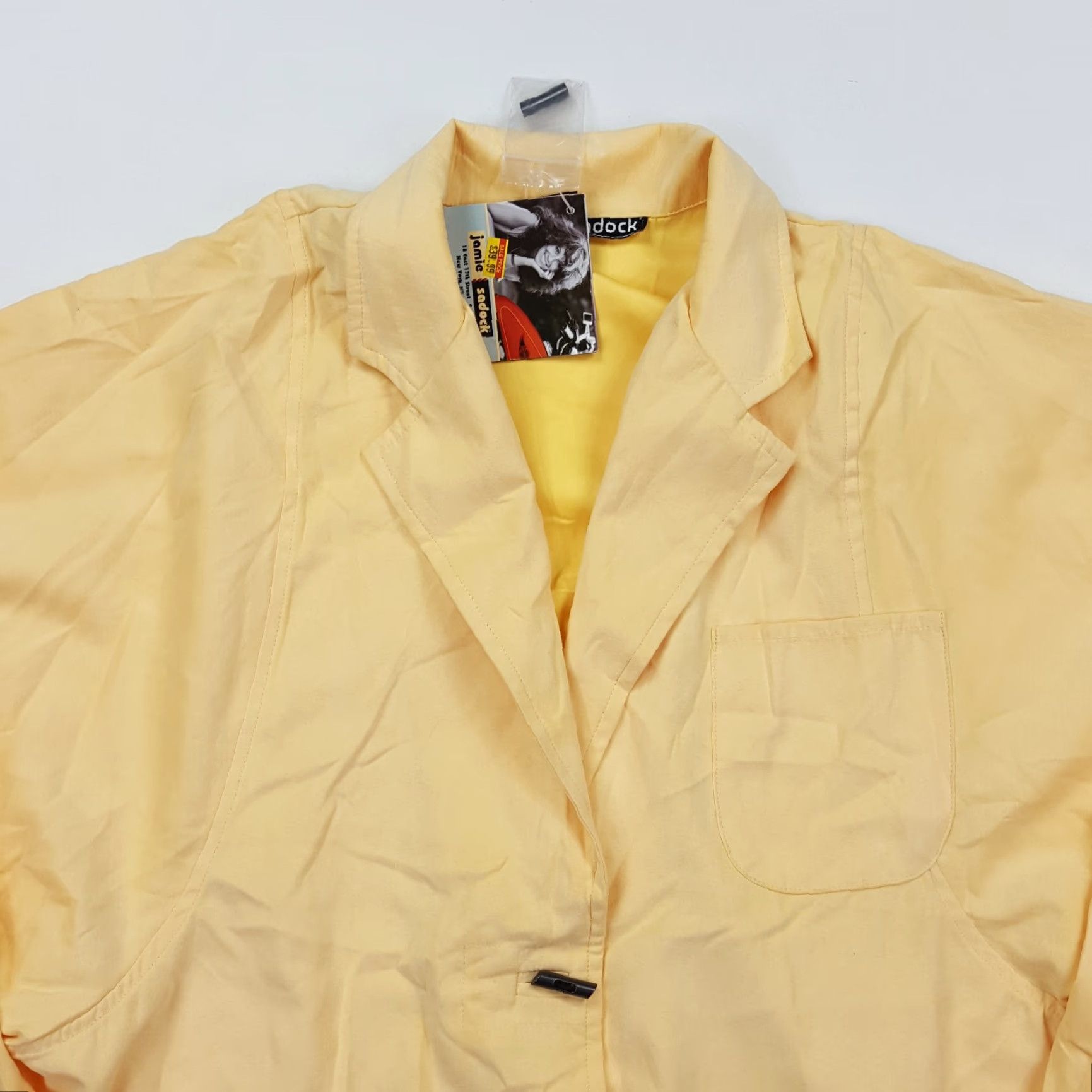 Vintage VINTAGE Jamie Sadock Golf Women's Medium Button Up Long Sleeve Casual 2 Button Jacket Yellow (M) Ladies, 90s, 80s, 90s Theme? Size M / US 6-8 / IT 42-44 - 2 Thumbnail