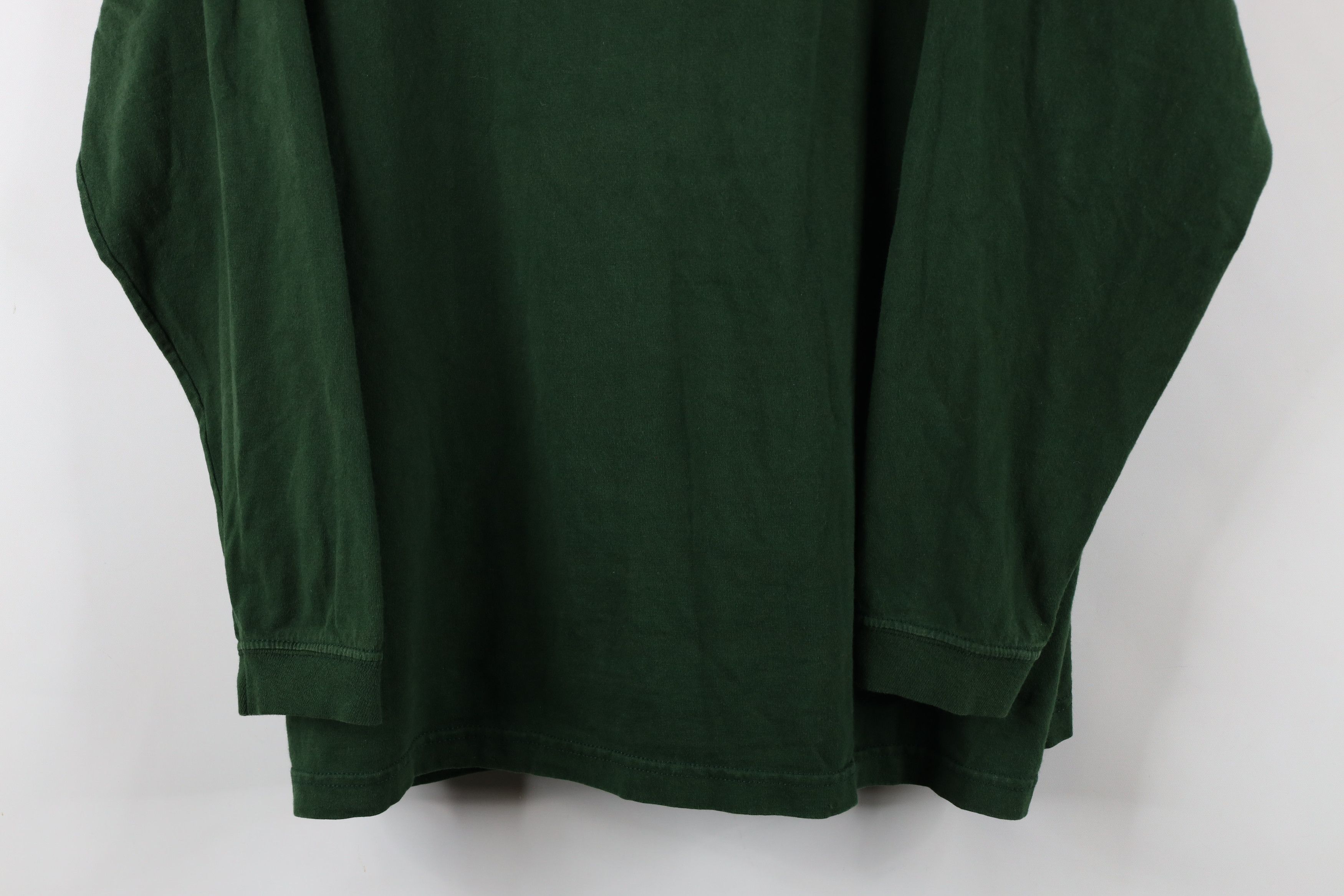 Vintage Vintage 90s Streetwear Cotton Long Sleeve T-Shirt Green Size US L / EU 52-54 / 3 - 3 Thumbnail