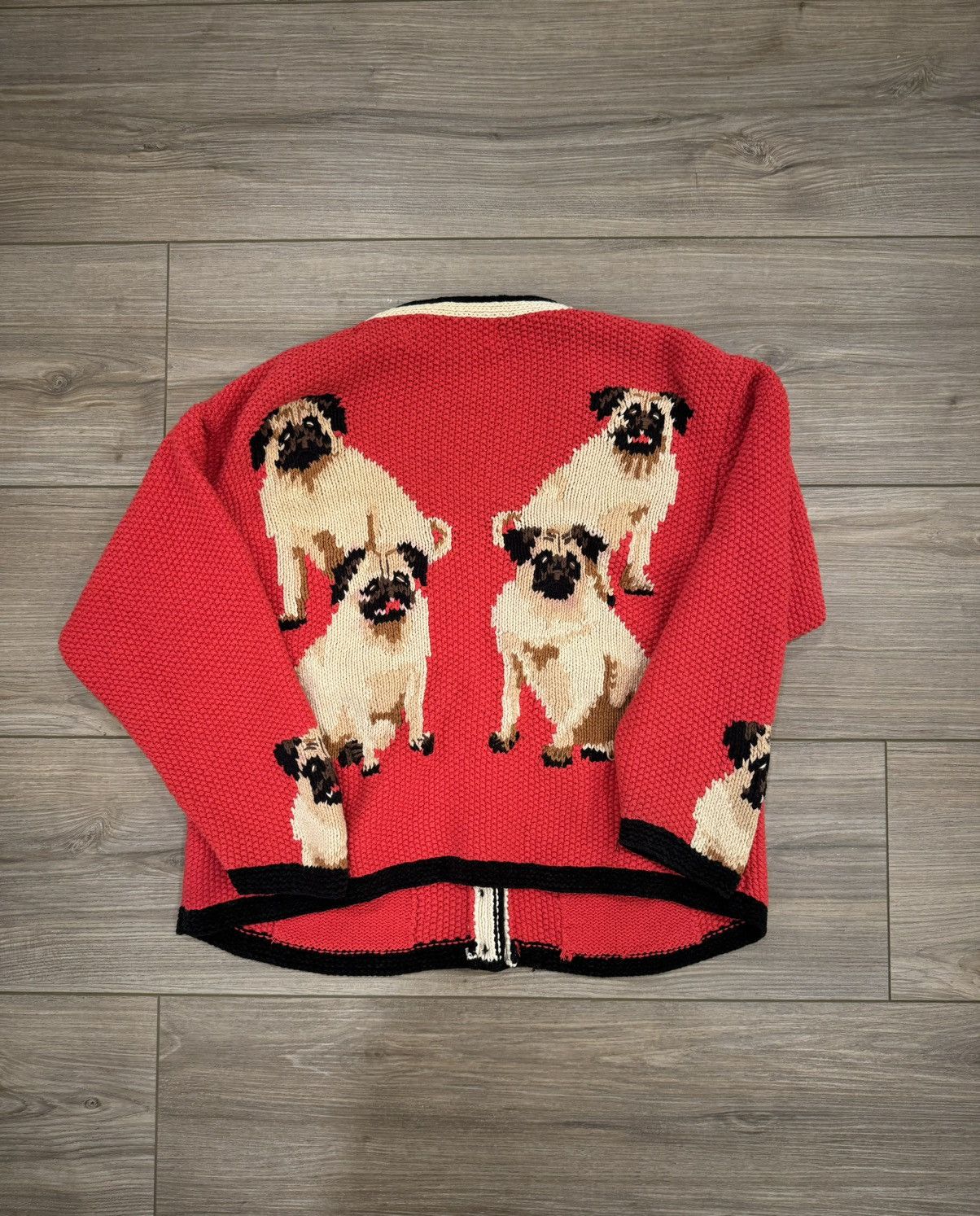 Vintage Rare Vintage Pug Cardigan Bay Knit Sweater Size US L / EU 52-54 / 3 - 6 Thumbnail