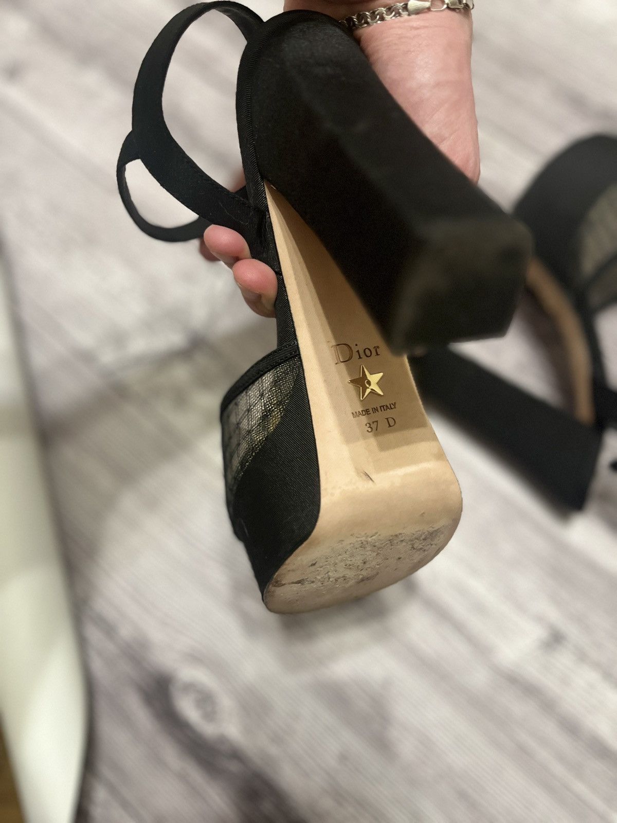 Dior Christian Dior Black Mesh Platform Heels – Size 37D Size US 7 / IT 37 - 8 Thumbnail