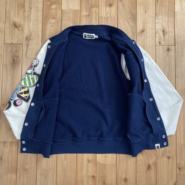 Bape BAPE Milo Sweat Varsity Jacket Navy a bathing ape NIGO Size US S / EU 44-46 / 1 - 6 Thumbnail