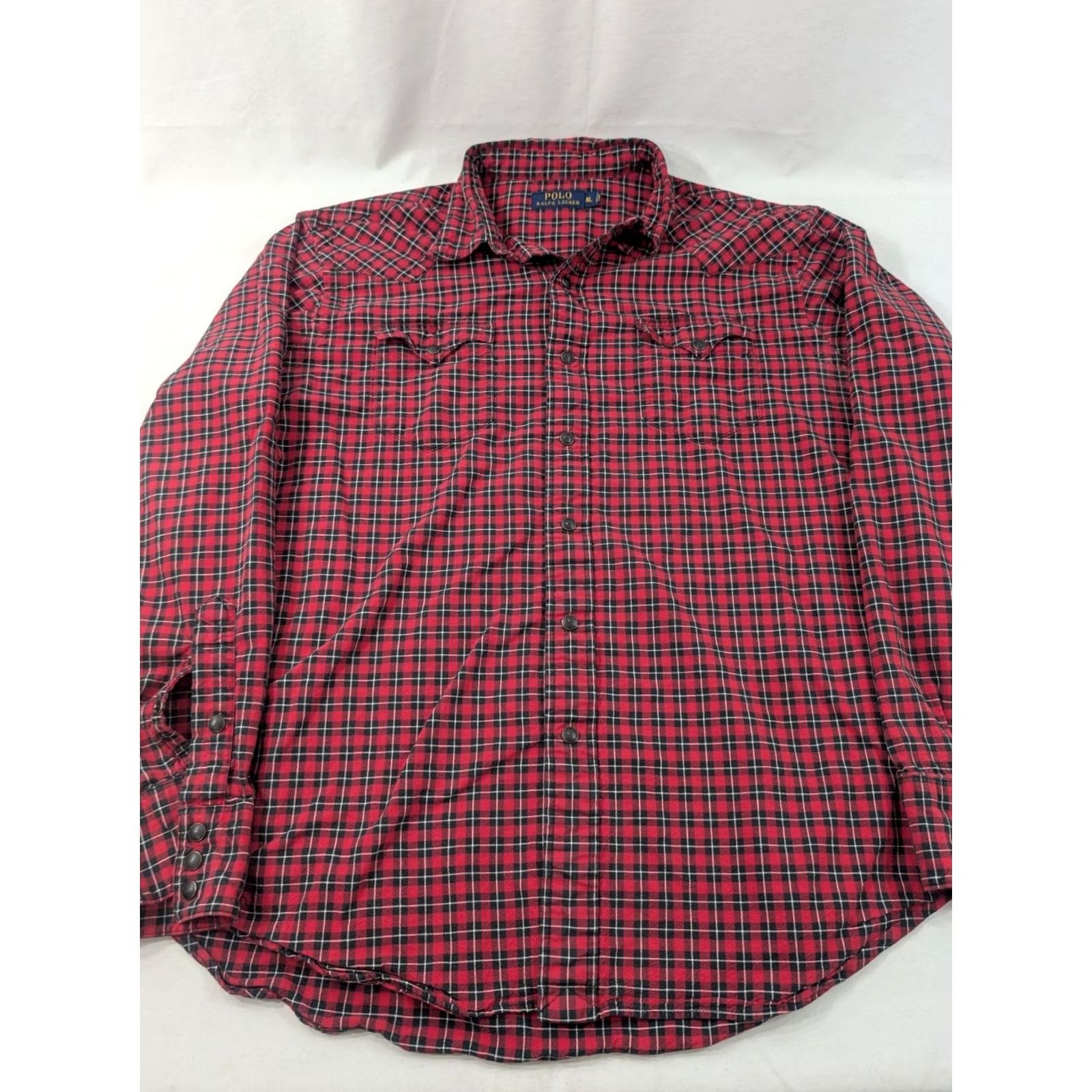 Polo Ralph Lauren Polo Ralph Lauren Shirt Mens XL Plaid Western Pearl Snap Button-Up Collared Long Sleeve Classic Size US XL / EU 56 / 4 - 3 Thumbnail