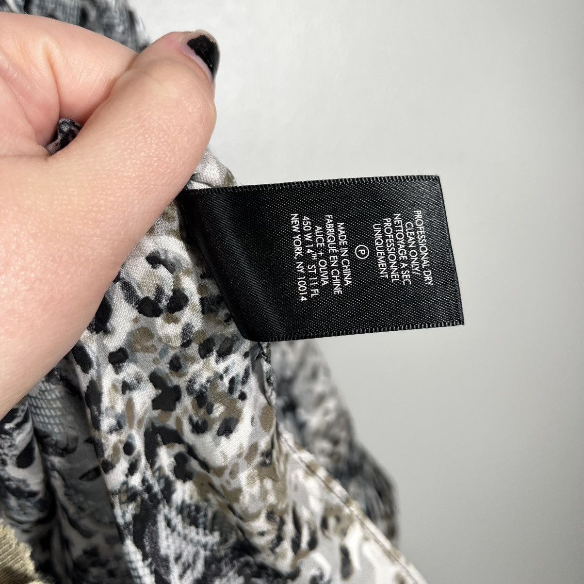 Alice + Olivia Silk Velvet Burnout Animal Print Blouse