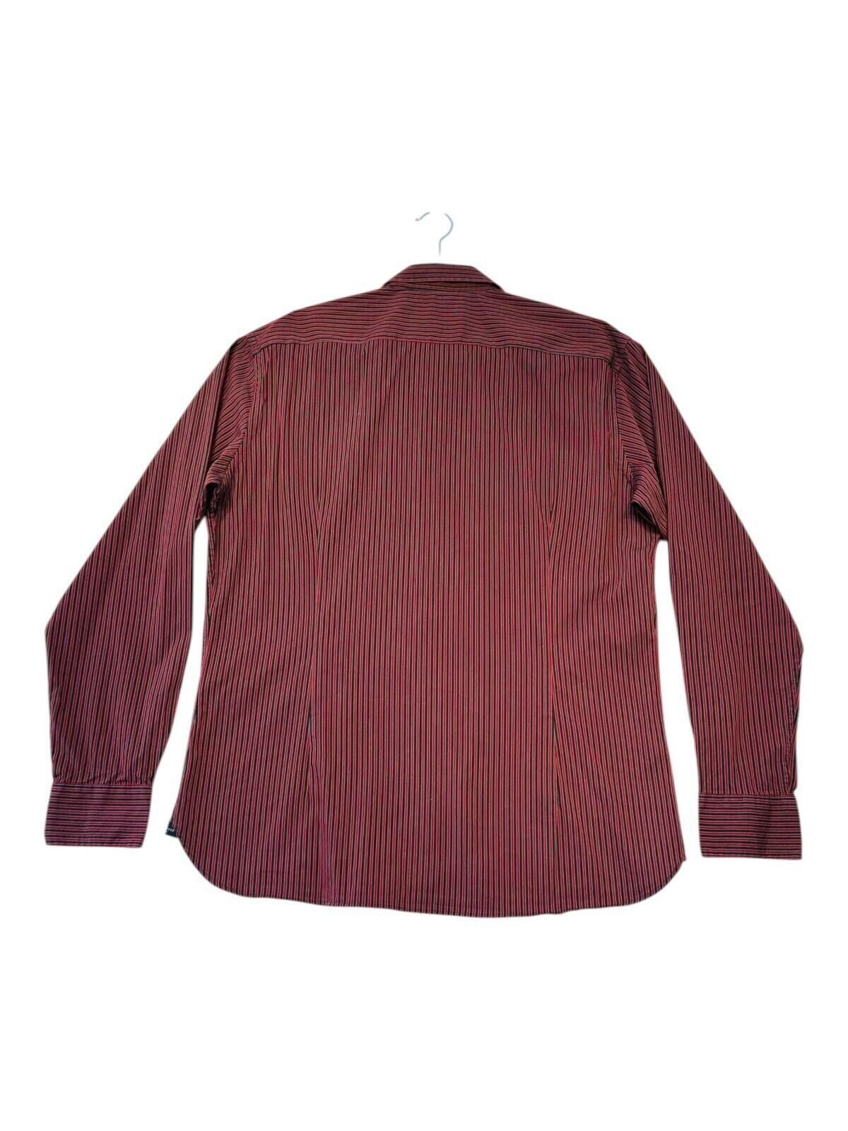 Ted Baker Ted Baker 6 Shirt Men's UK Size 2XL Red Black Stripe Size 48R - 5 Thumbnail