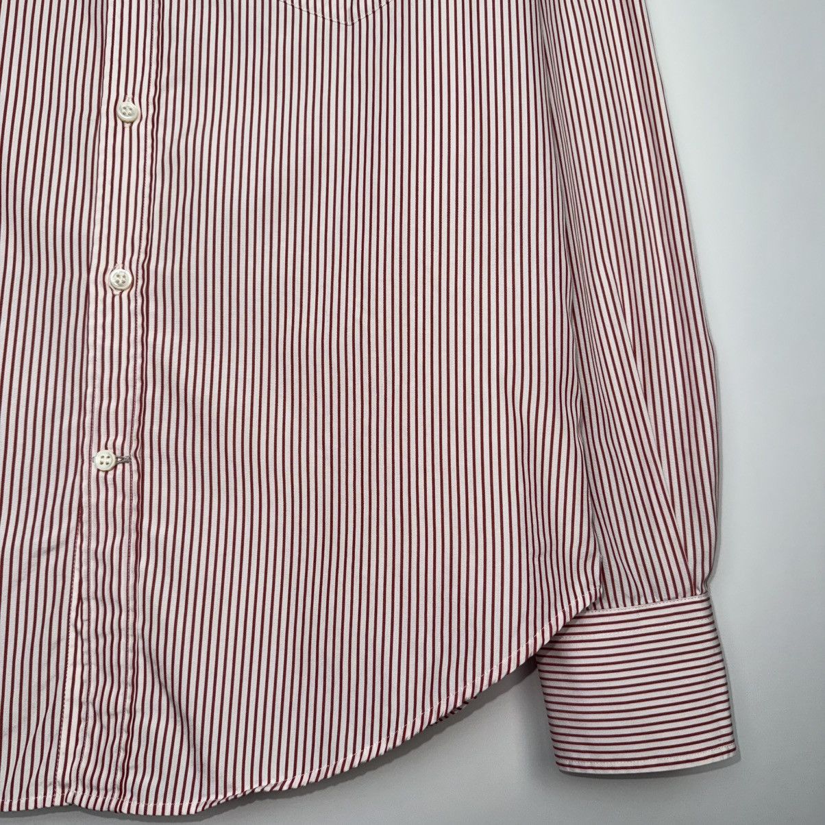 Brunello Cucinelli BRUNELLO CUCINELLI STRIPED BUTTON UP SHIRT COTTON Size US M / EU 48-50 / 2 - 9 Thumbnail