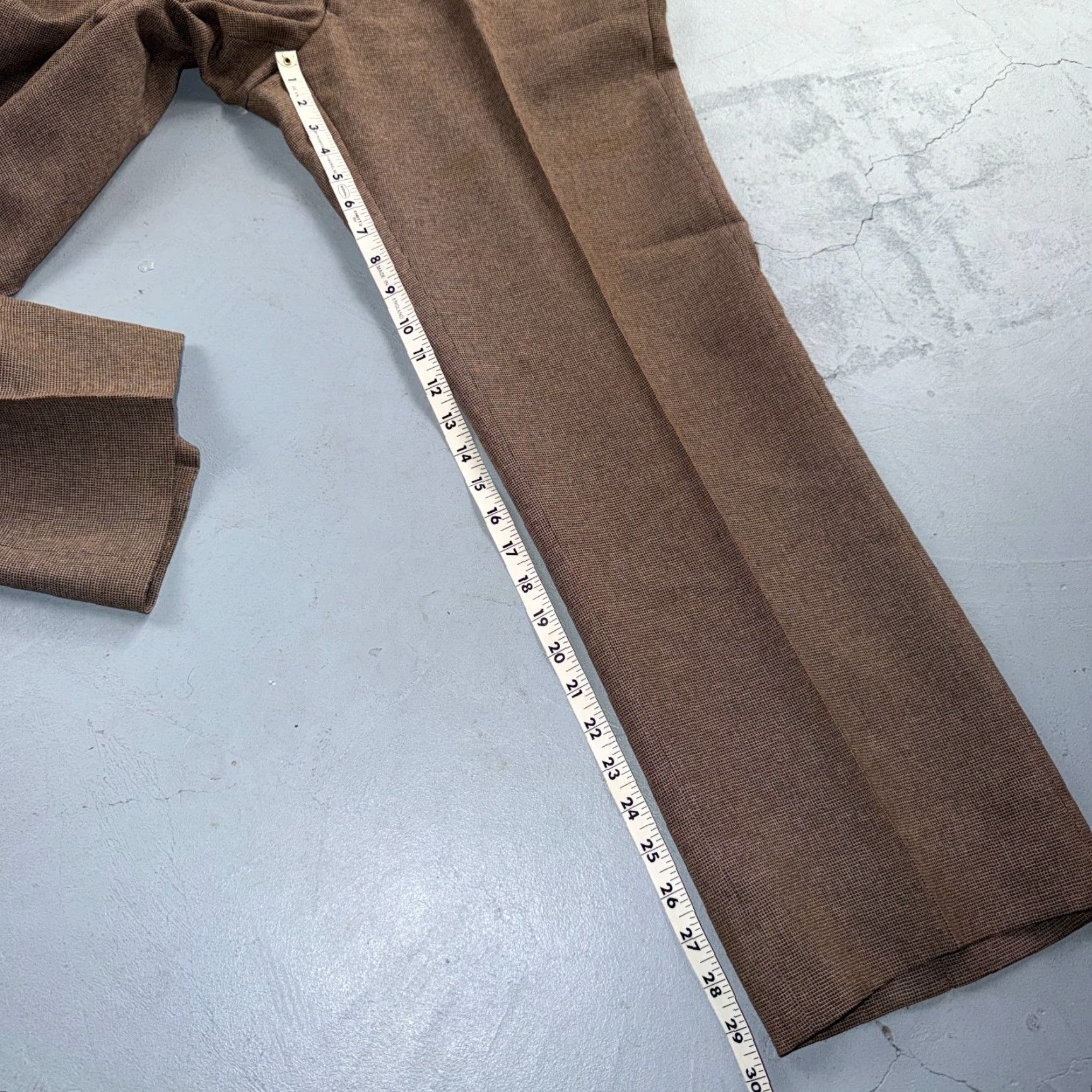 Vintage VTG Mens 3 PC Suit Jacket Coat Pants Vest Plaid 70s 1970s Brown Rockabilly Vintage Mens 40 Jacket Coat Pants Vest Brown Pru 40 Mens Size 40R - 5 Thumbnail