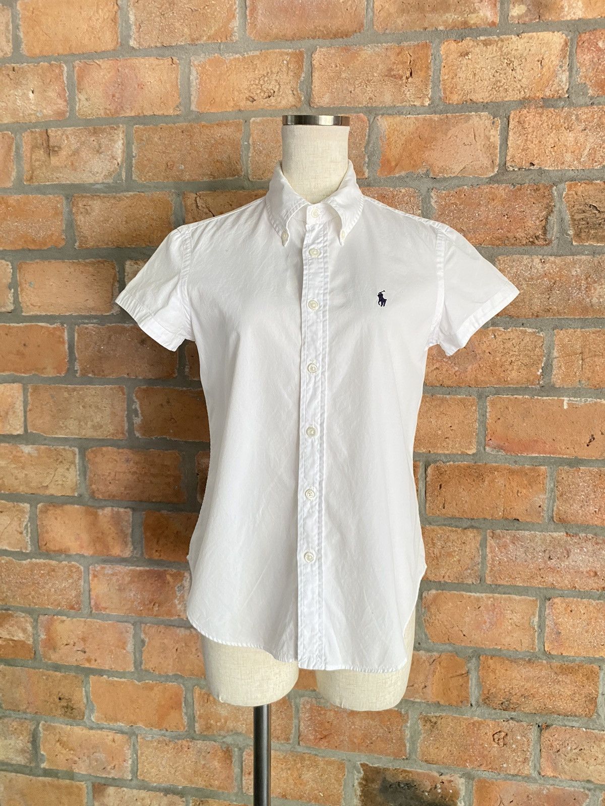 Polo Ralph Lauren POLO RALPH LAUREN White Short-Sleeve Button-Up Shirt Size M / US 6-8 / IT 42-44 - 1 Thumbnail