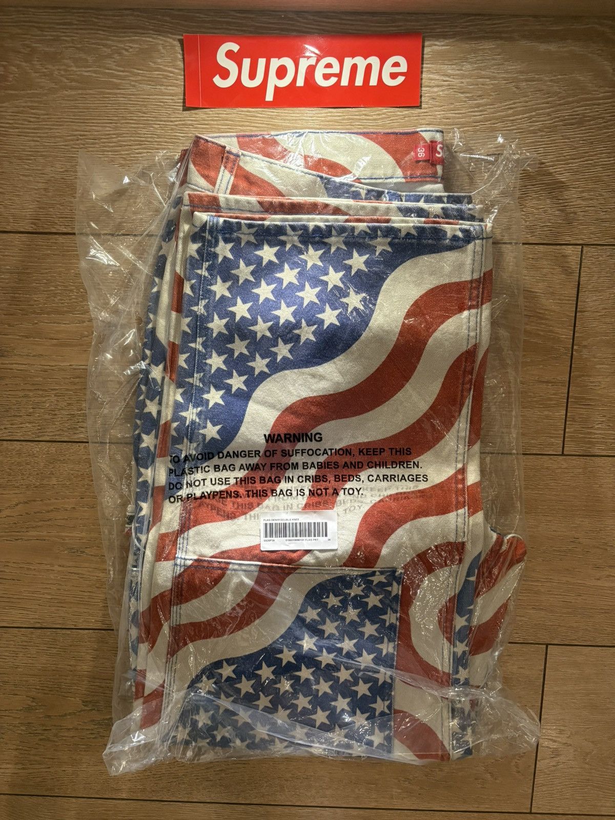 Supreme Flag Double Knee Painter Pant - Size:36 Size US 36 / EU 52 - 4 Thumbnail
