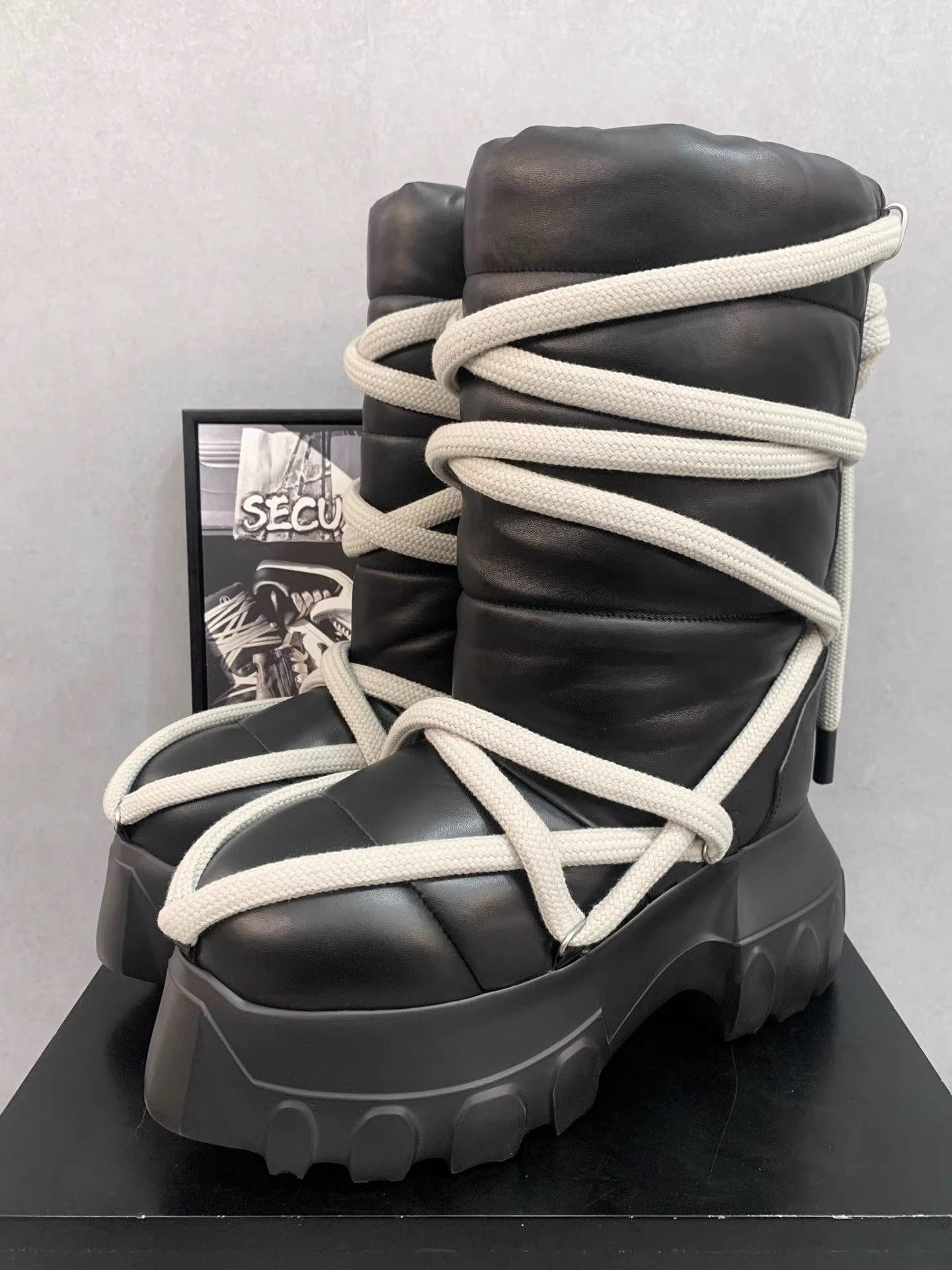 Rick Owens Rick Owens 24FW Lambskin Puffy Octopus Sole Boots K34 Size US 9 / EU 42 - 1 Thumbnail