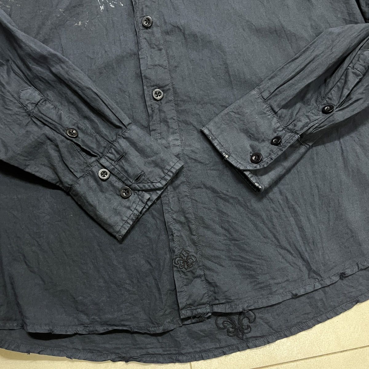 Affliction × Vintage Rare Affliction Black On Black Logo Shirt Size US L / EU 52-54 / 3 - 3 Thumbnail