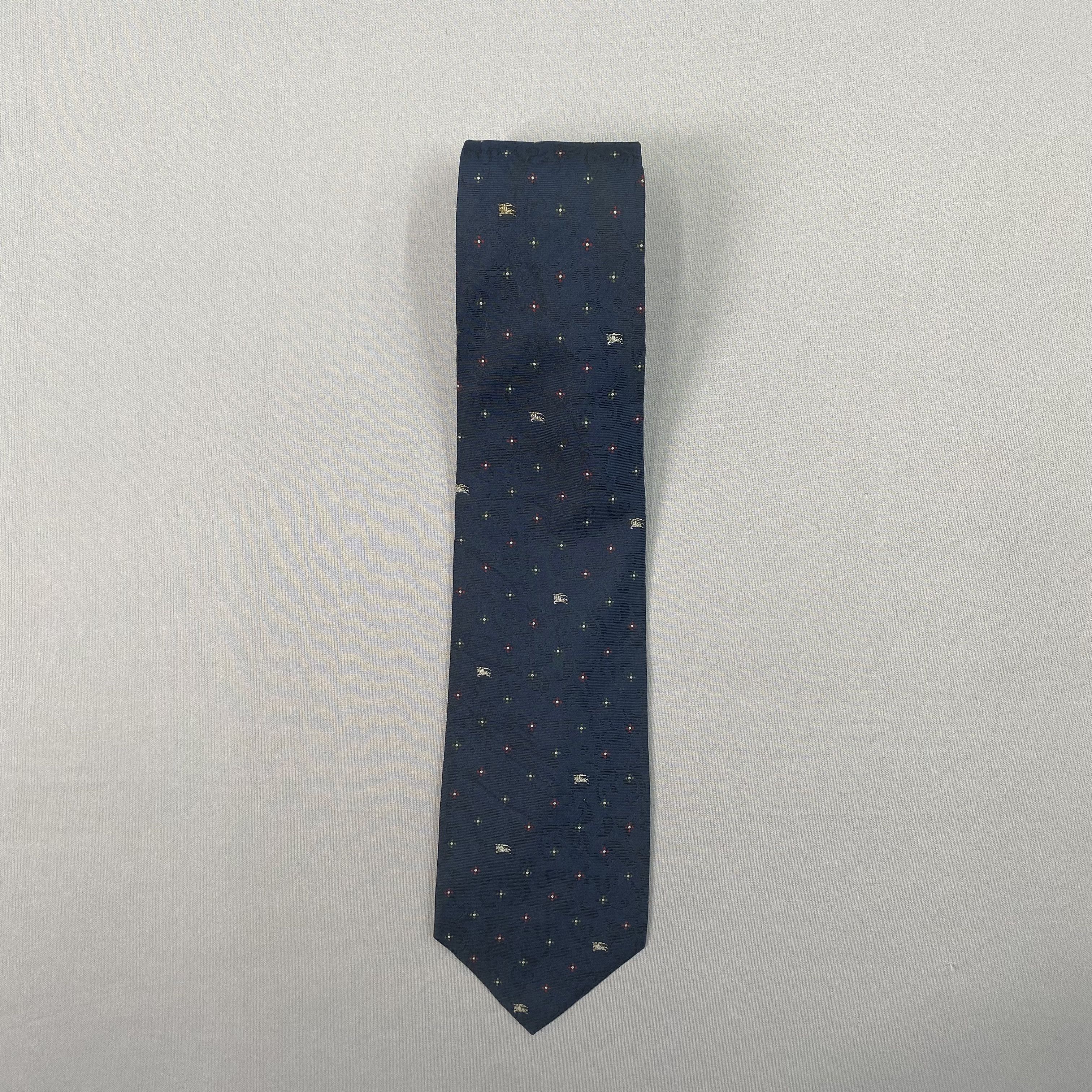 Burberry Vintage Burberry SILK Necktie Cravate Pure Silk Neck Tie Size ONE SIZE - 3 Thumbnail
