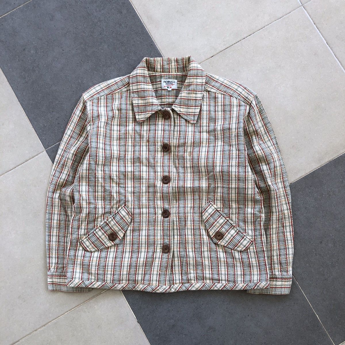 Fiorucci × Japanese Brand FIORUCCI Equipe World Boutique Plaid Cotton Jacket Size M / US 6-8 / IT 42-44 - 1 Thumbnail