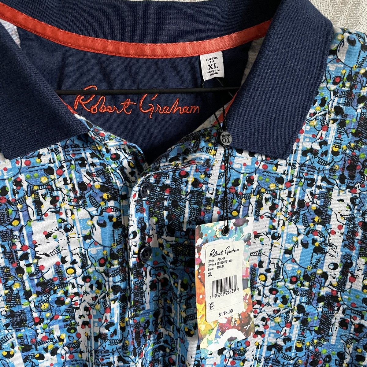 Robert Graham selling Classic Fit Rainwater Blue Polo