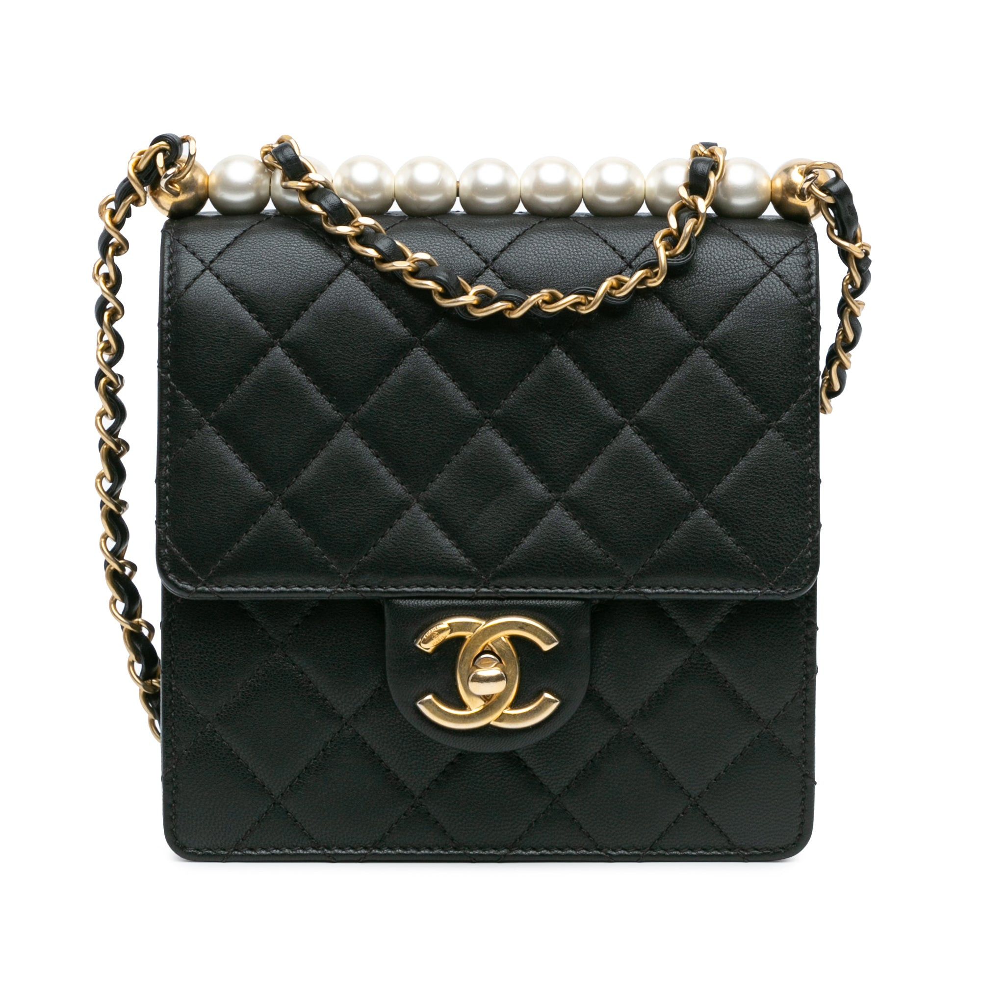 Chanel Chanel Small Lambskin Chic Pearls Flap Black Size ONE SIZE - 1 Thumbnail